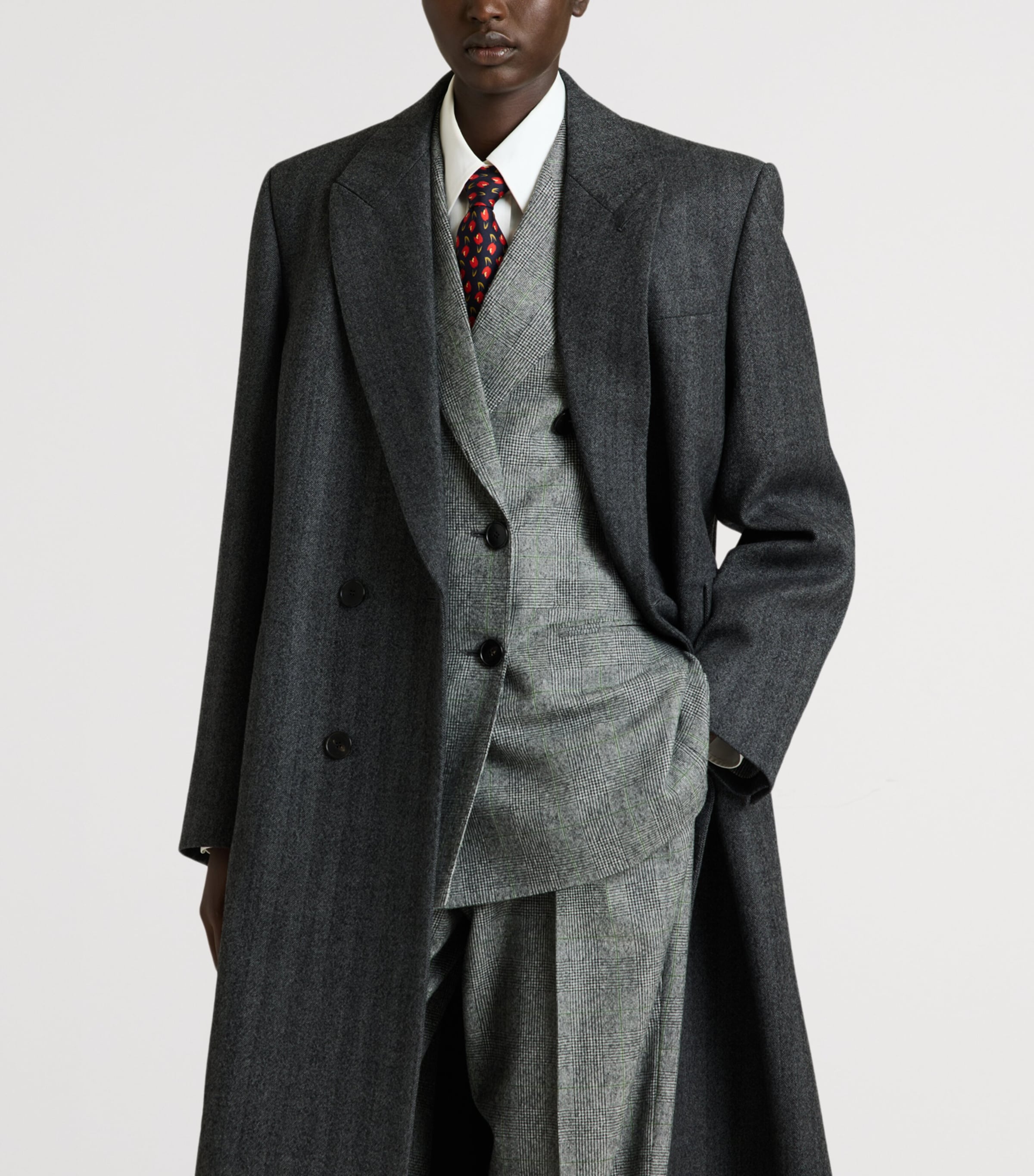 Givenchy Womens Wool Longline Coat Image 4