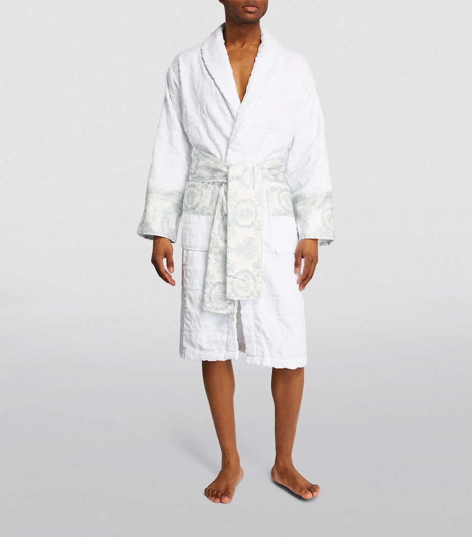 Versace Baroque Bath Robe Wht/wht Image 5