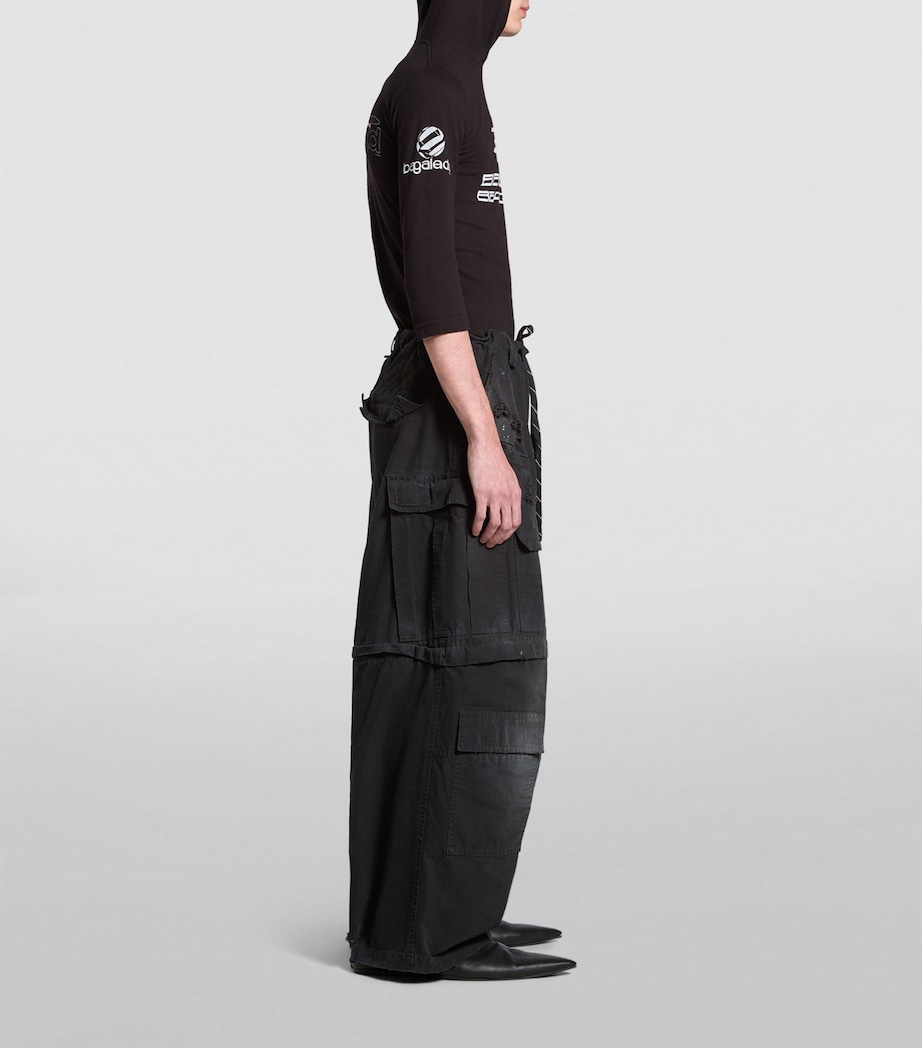 Balenciaga Mens Distressed Cargo Trousers Image 5