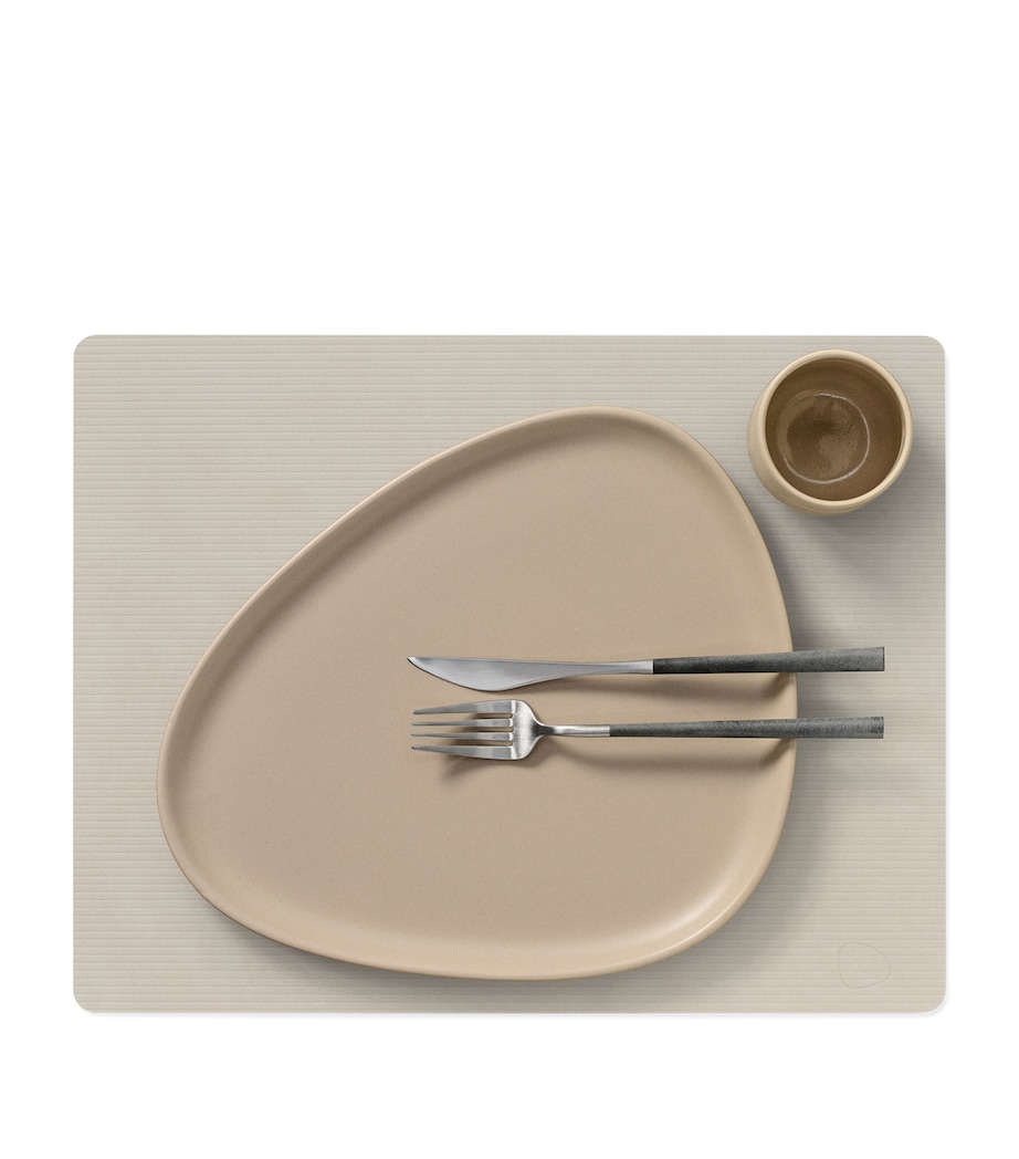 Large Square Corduroy Placemat (Set of 4) OYSTER WHITE Image 2