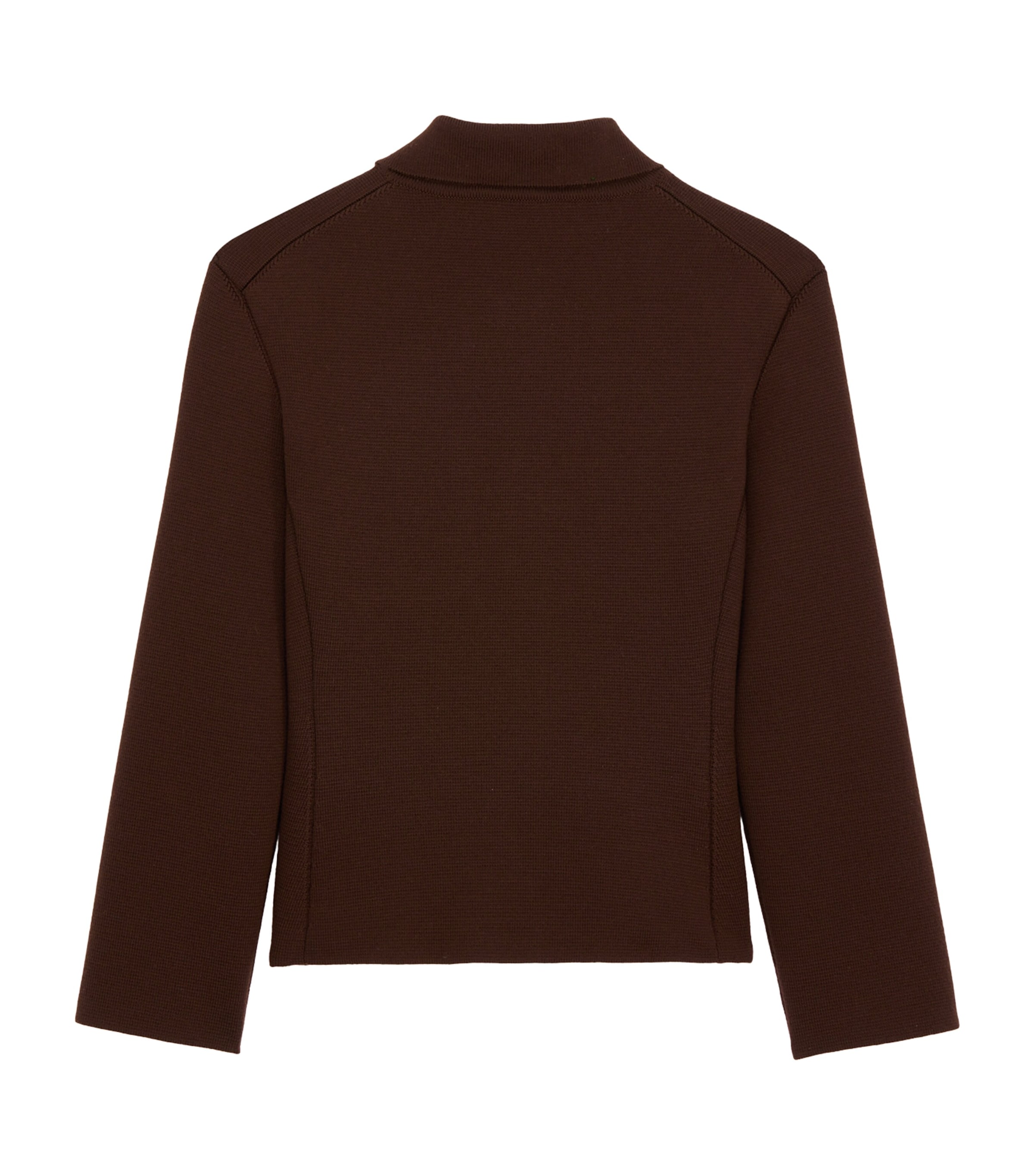 Saint Laurent Womens Virgin Wool Collar Cardigan Image 2
