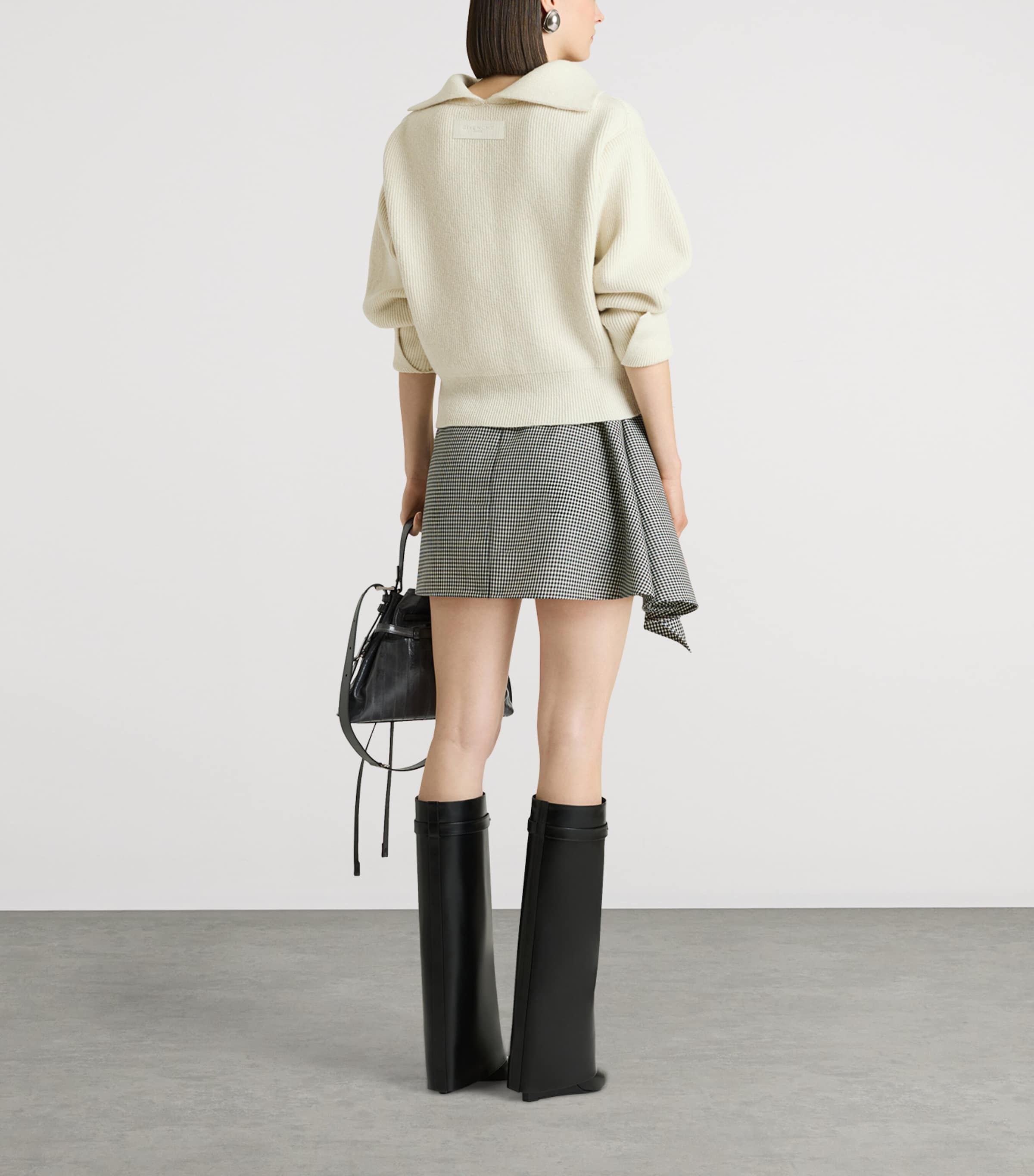 Givenchy Womens Wool-Blend Slashed Sweater Image 5