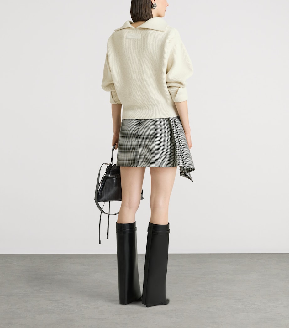 Givenchy Womens Wool-Blend Slashed Sweater Image 5