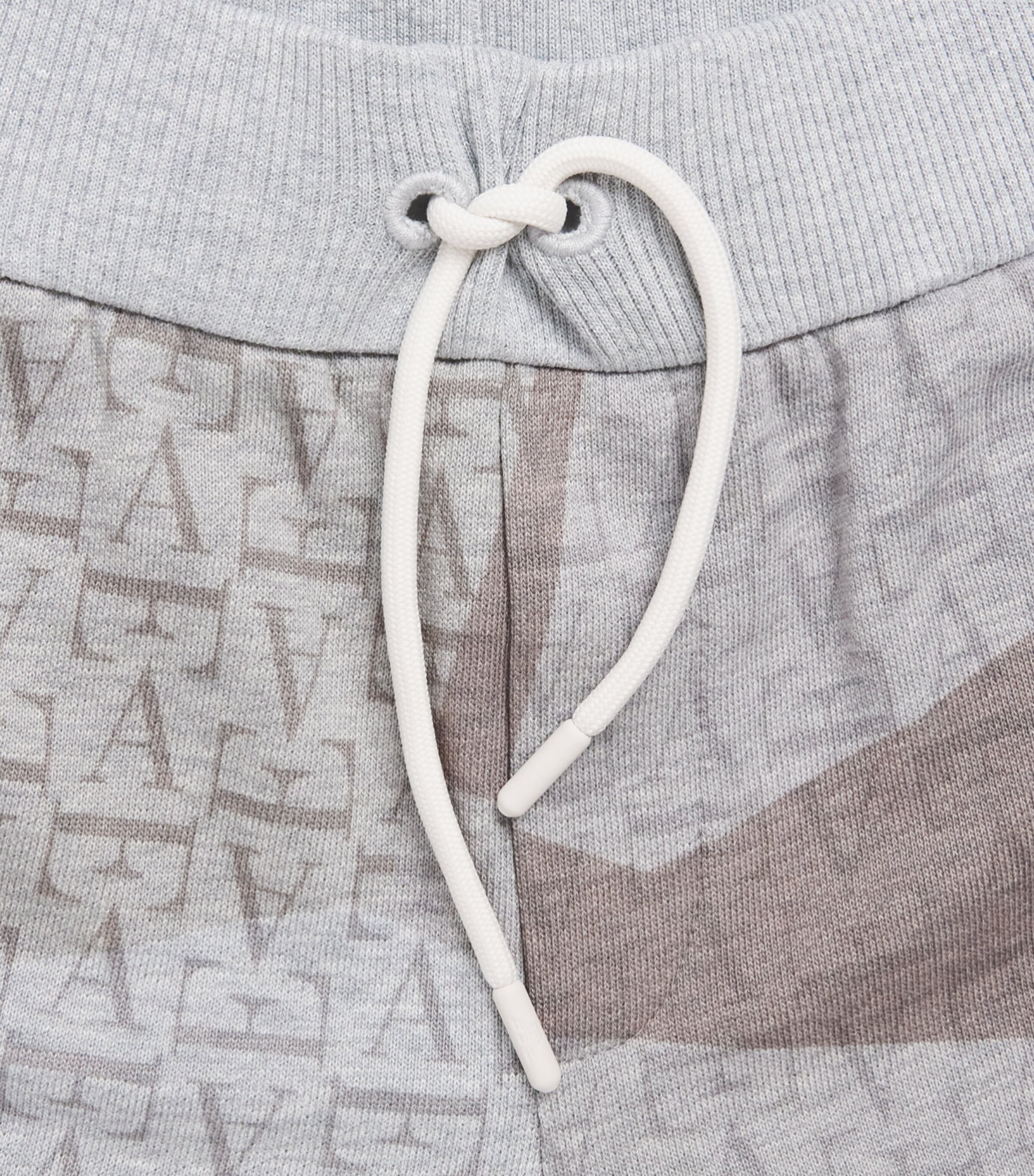 Emporio Armani Kids Logo Print Sweatshorts (4-16 Years) Gray Mel/camo Ecru Image 4