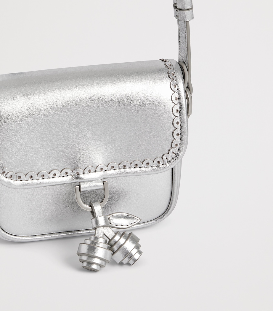 Bonpoint Metallic Leather Lani Shoulder Bag Argent Image 3