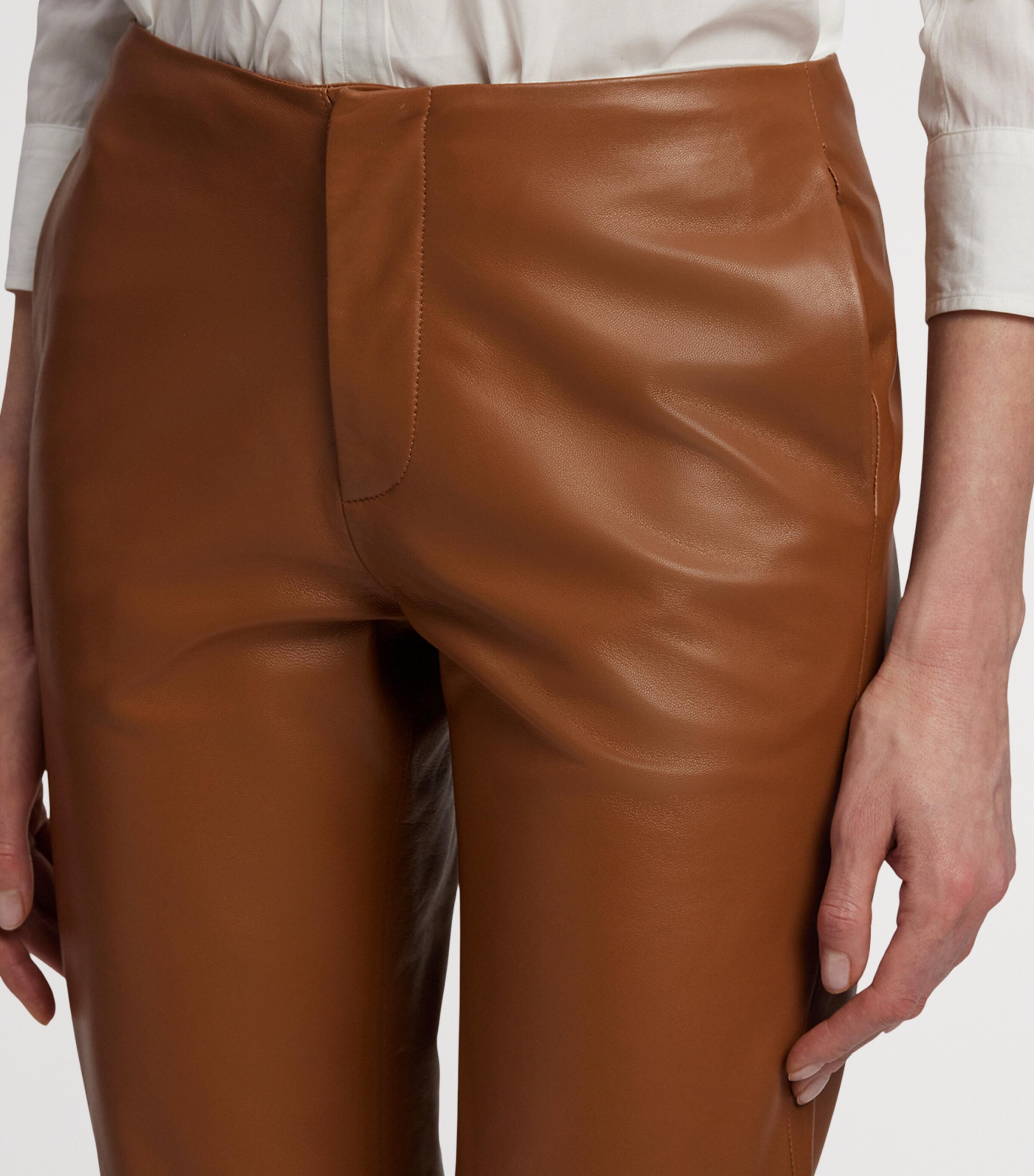 Lamb Leather Trousers LIGHT TOFFEE Image 10