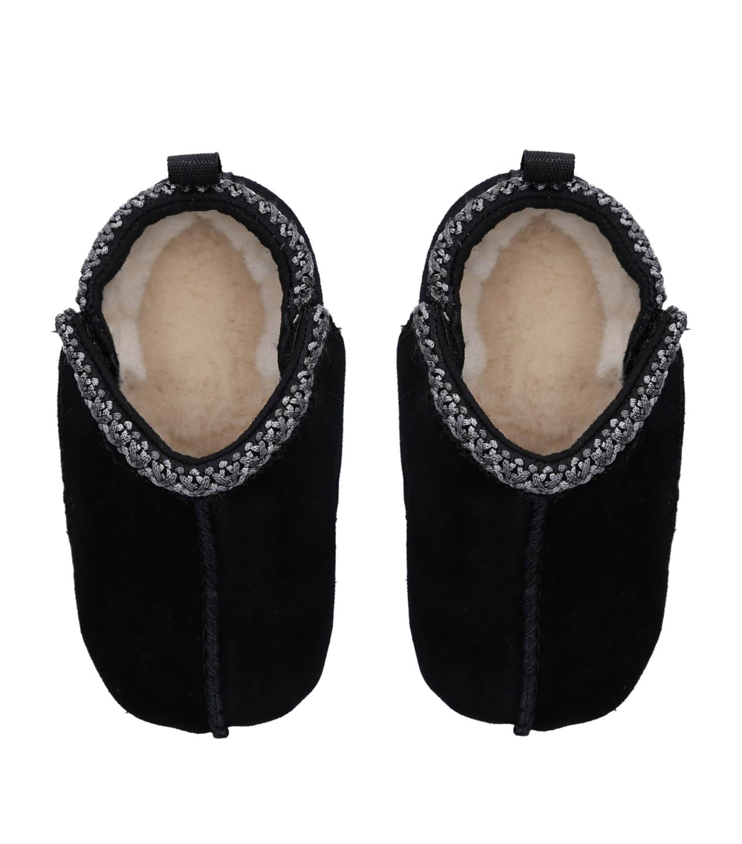 Suede Baby Tasman Slippers BLACK Image 4