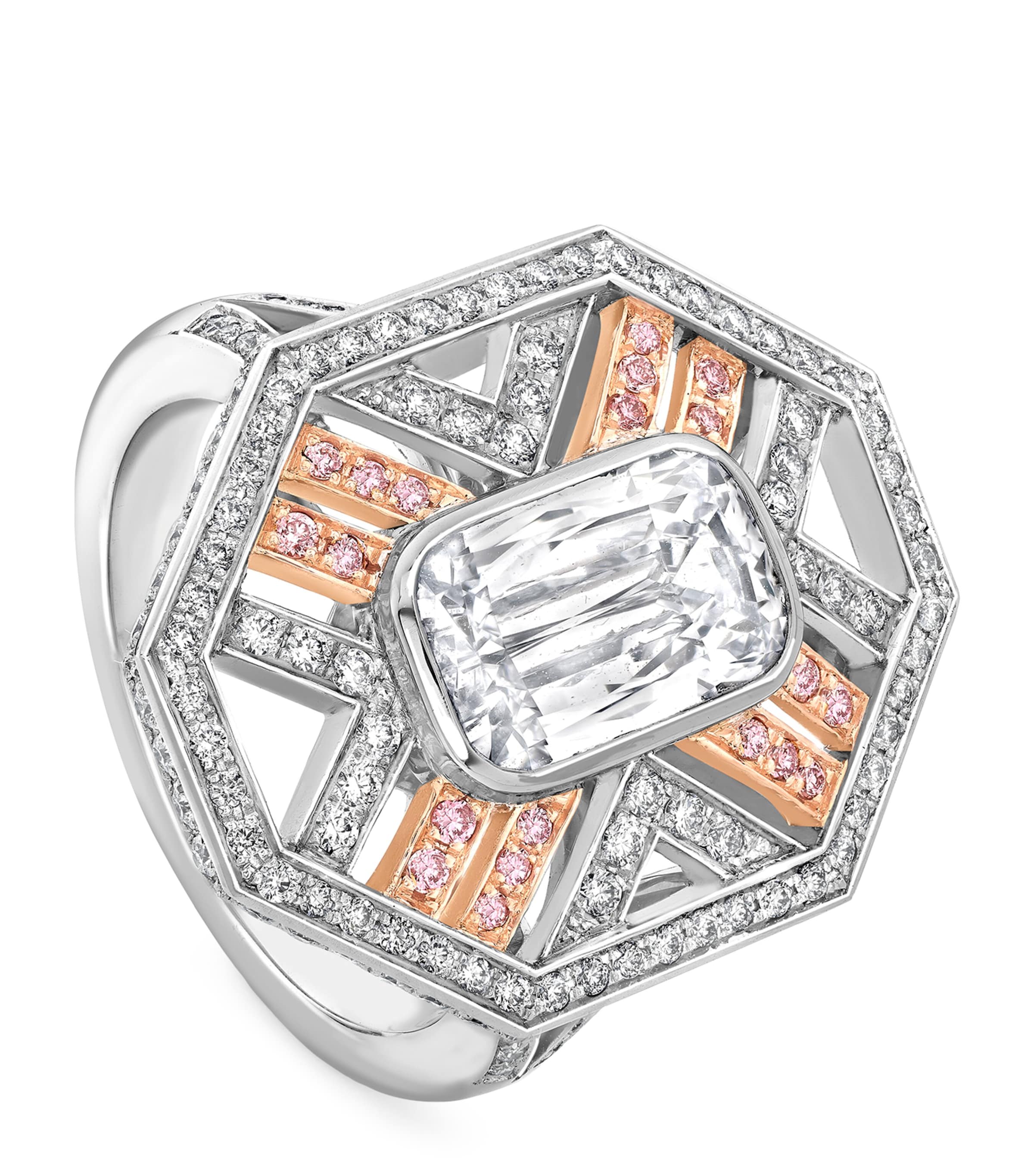 Boodles Platinum And Diamond Fifth Avenue Ring In Silver