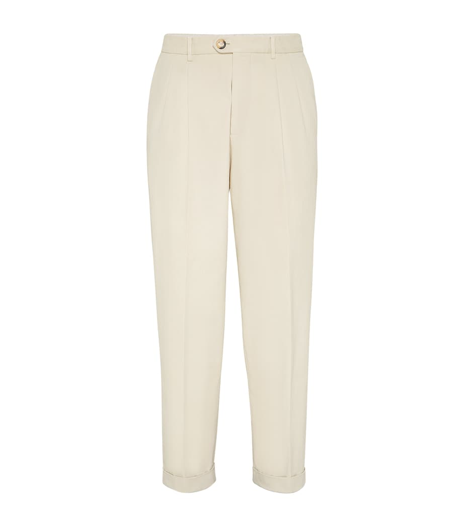 Cotton Pleated Trousers C6316 Image 1