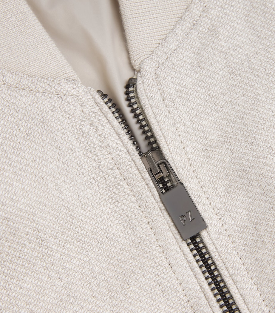 Linen Bomber Jacket 35 NATURAL Image 5