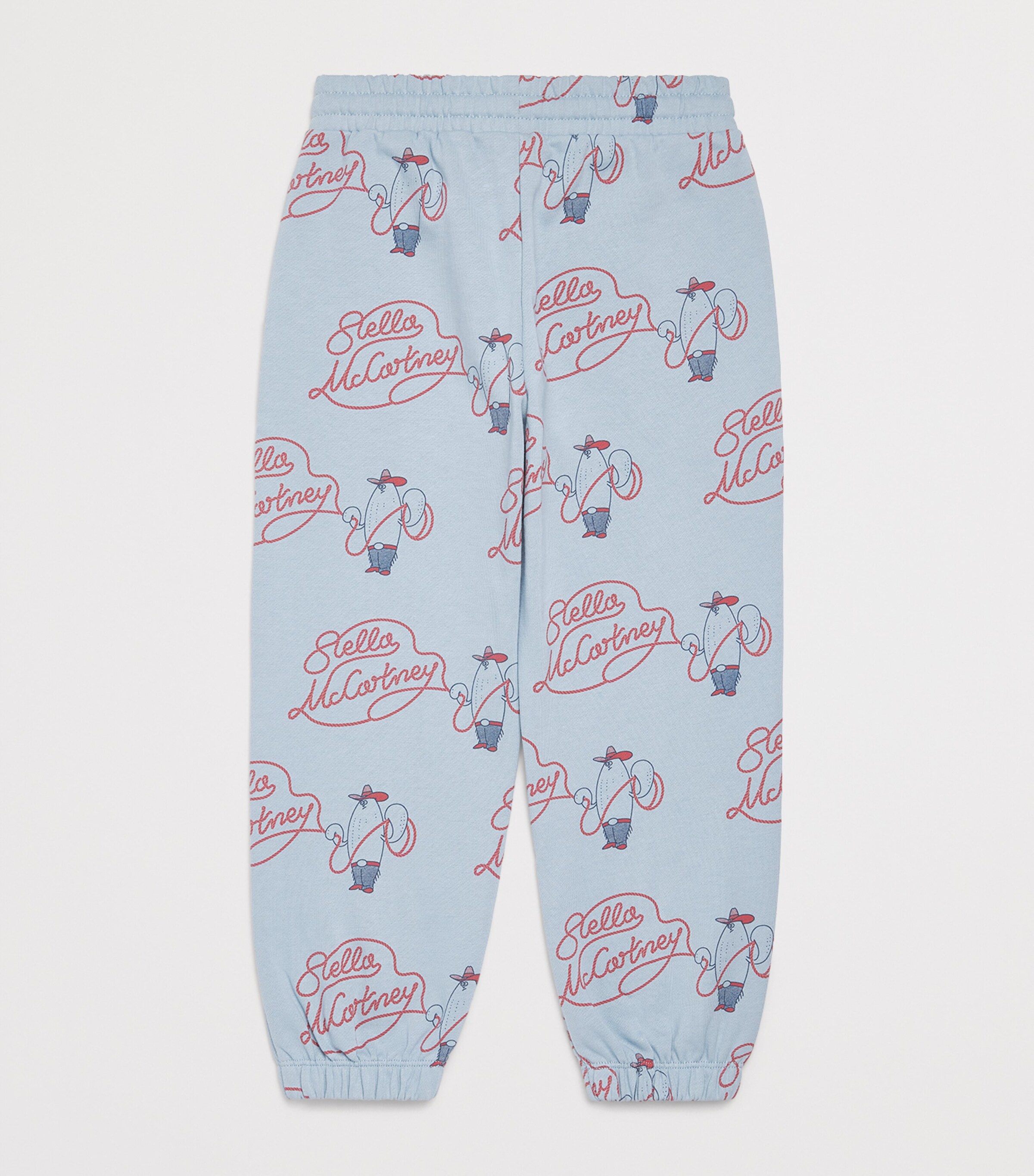 Stella McCartney Kids Cotton Lasso Sweatpants (3-14 Years) Blu Nebbia/multi Image 2