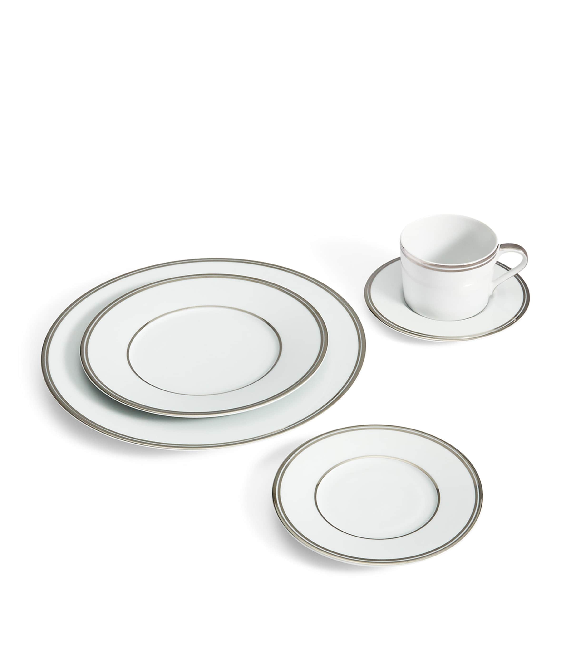 Wilshire Bread and Butter Plate (16cm) SILVER/WHITE Image 2