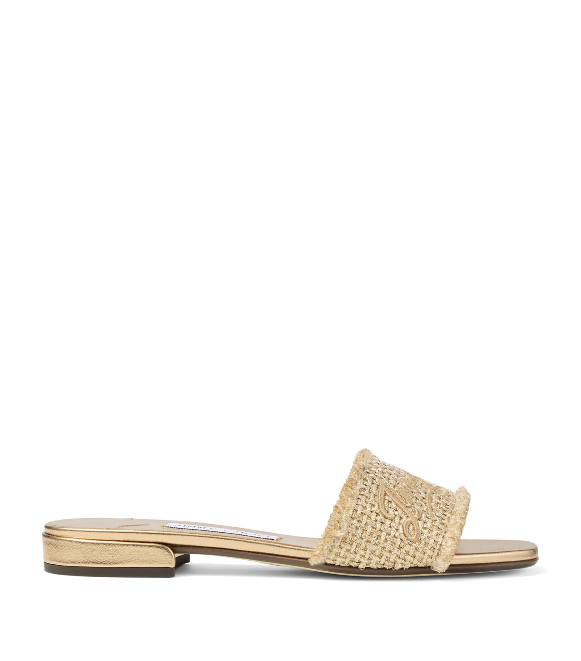 Jimmy Choo Joa Flat  Slides Gold/dark Cappuccino Image 1