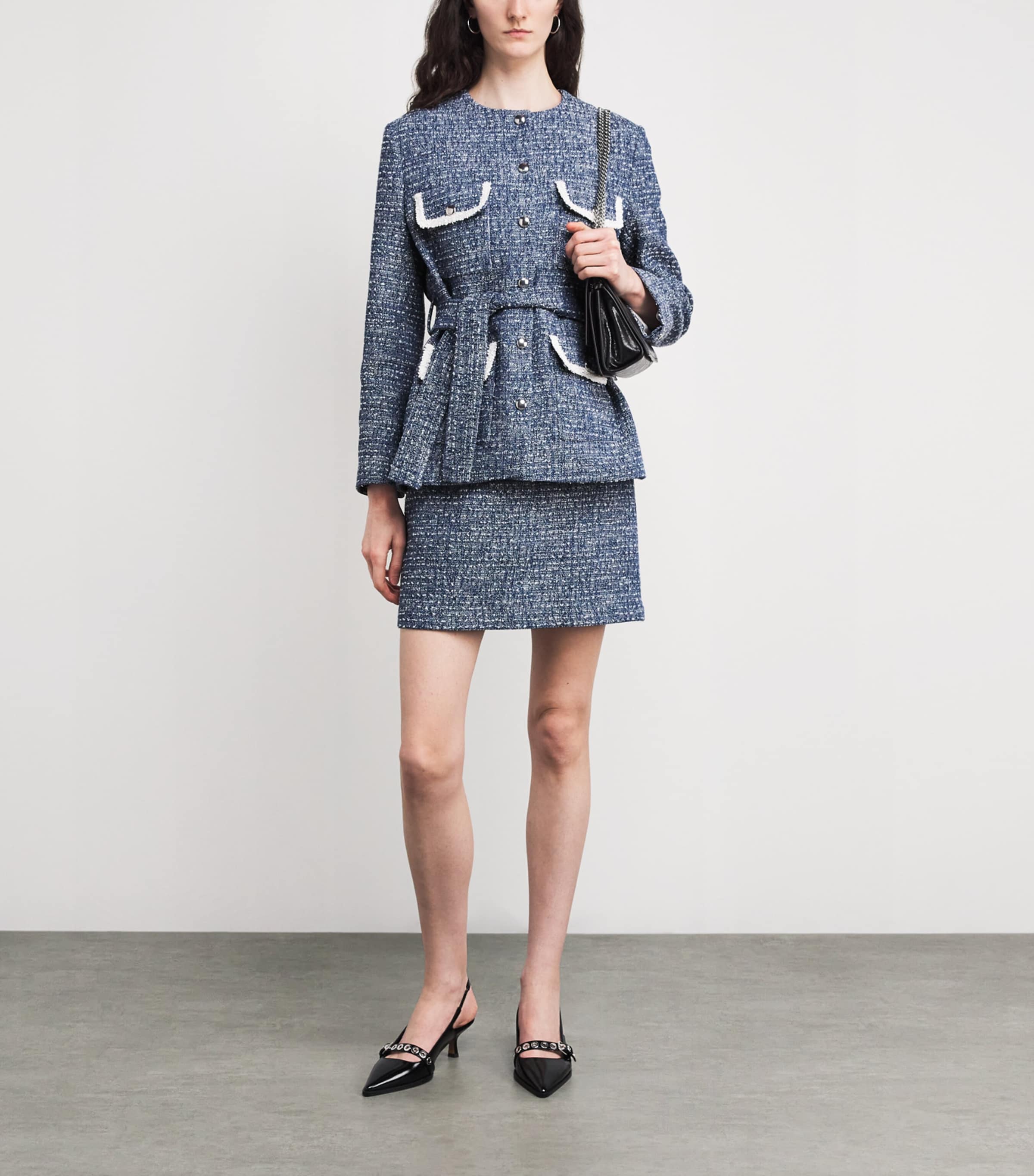 Cotton-Blend Tweed Jacket BLUE Image 2