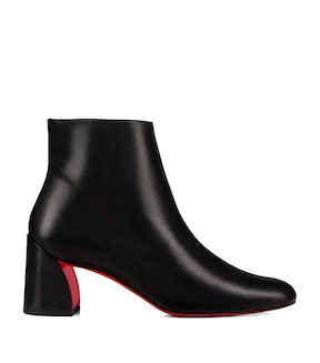 Christian Louboutin Black Turela Leather Ankle Boots 55 | Harrods UK