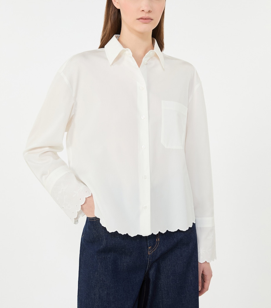 Cotton Embroidered Shirt IVORY Image 5