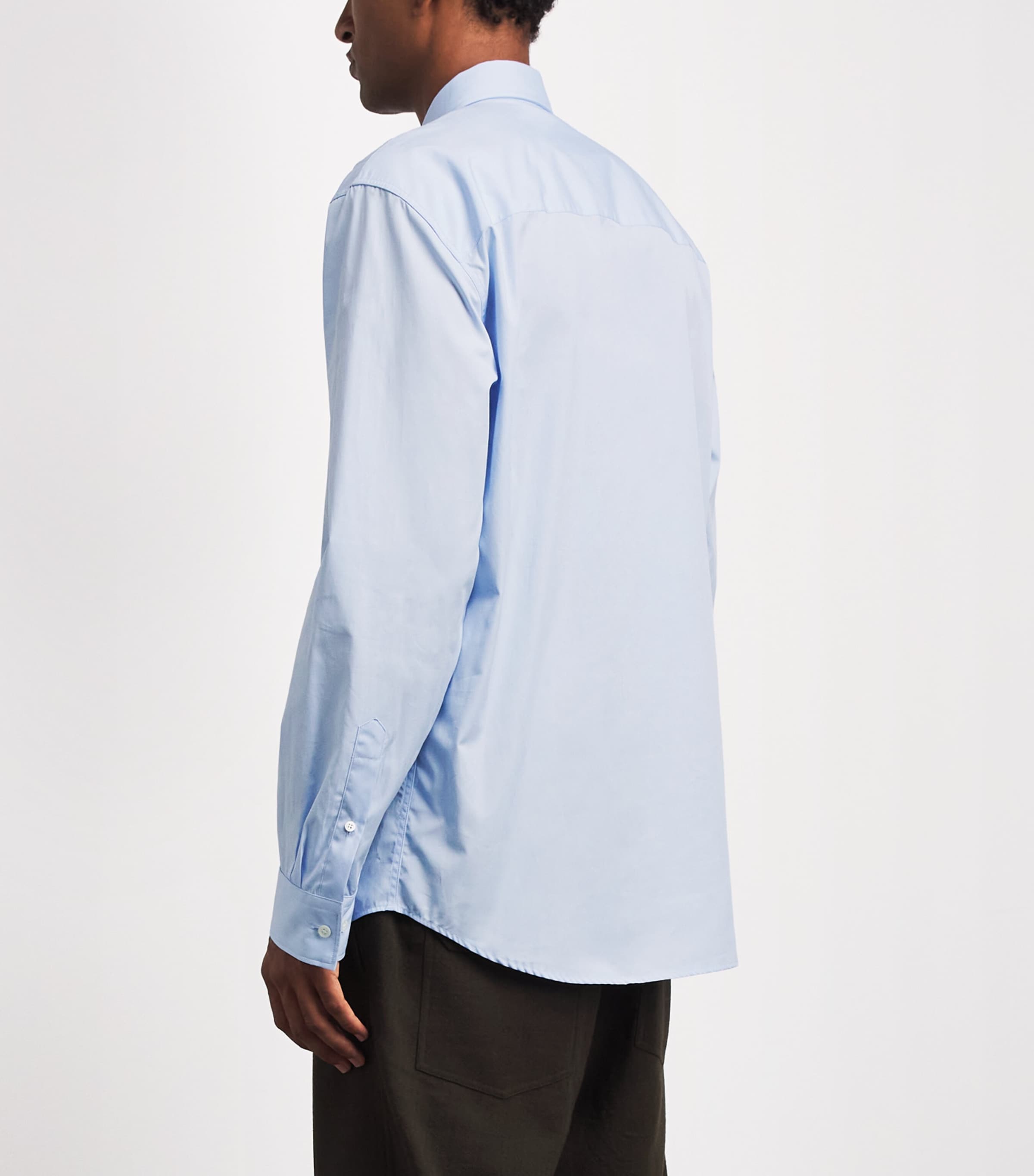 DRIES VAN NOTEN Mens Cotton Integrated-Tie Shirt Light Image 5