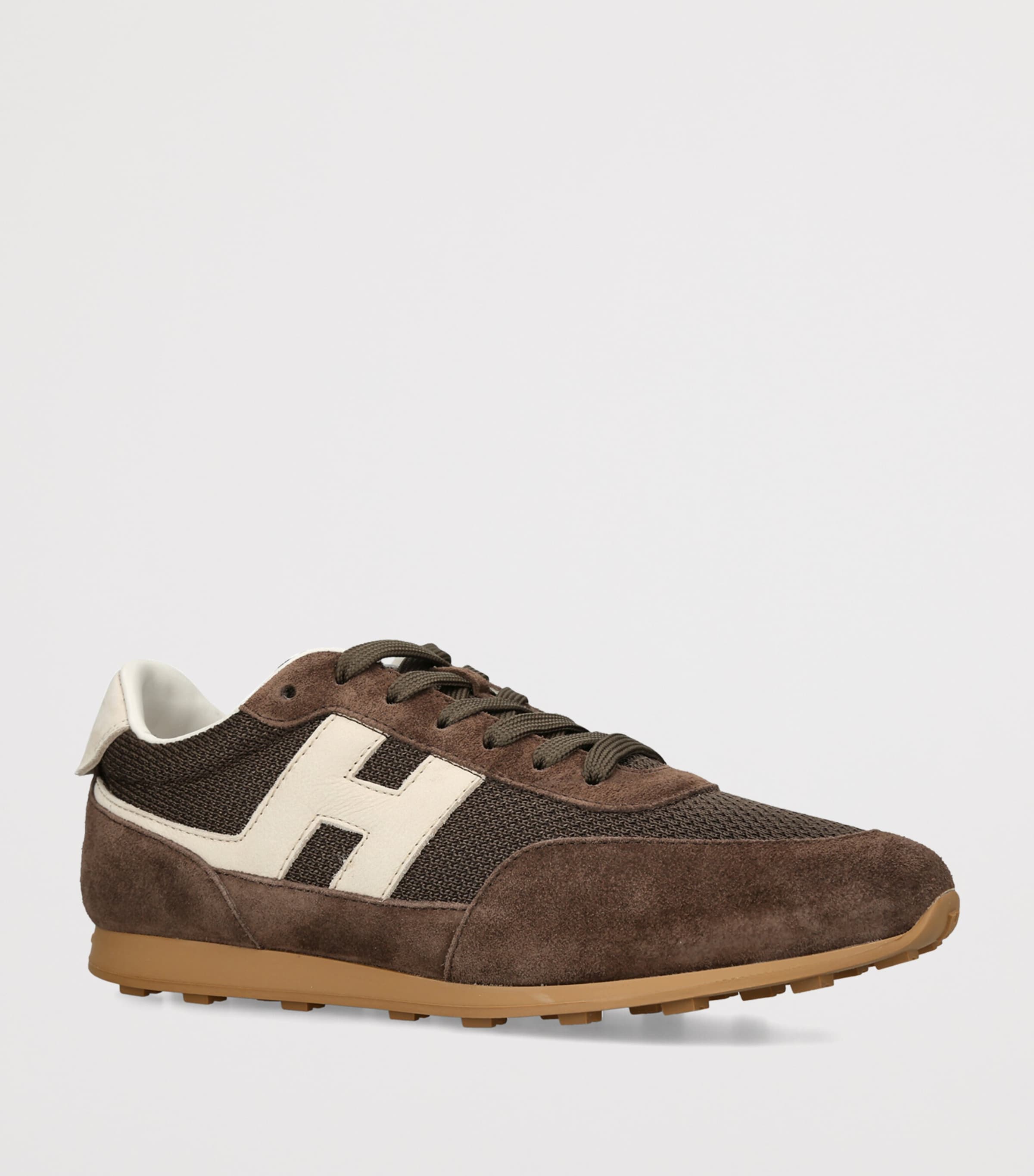 Hogan Suede H669 Allacciato Sneakers Dark Brown Image 2
