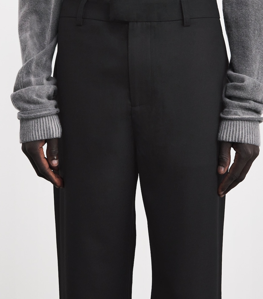 Straight Tailored Trousers JET BLACK Image 6