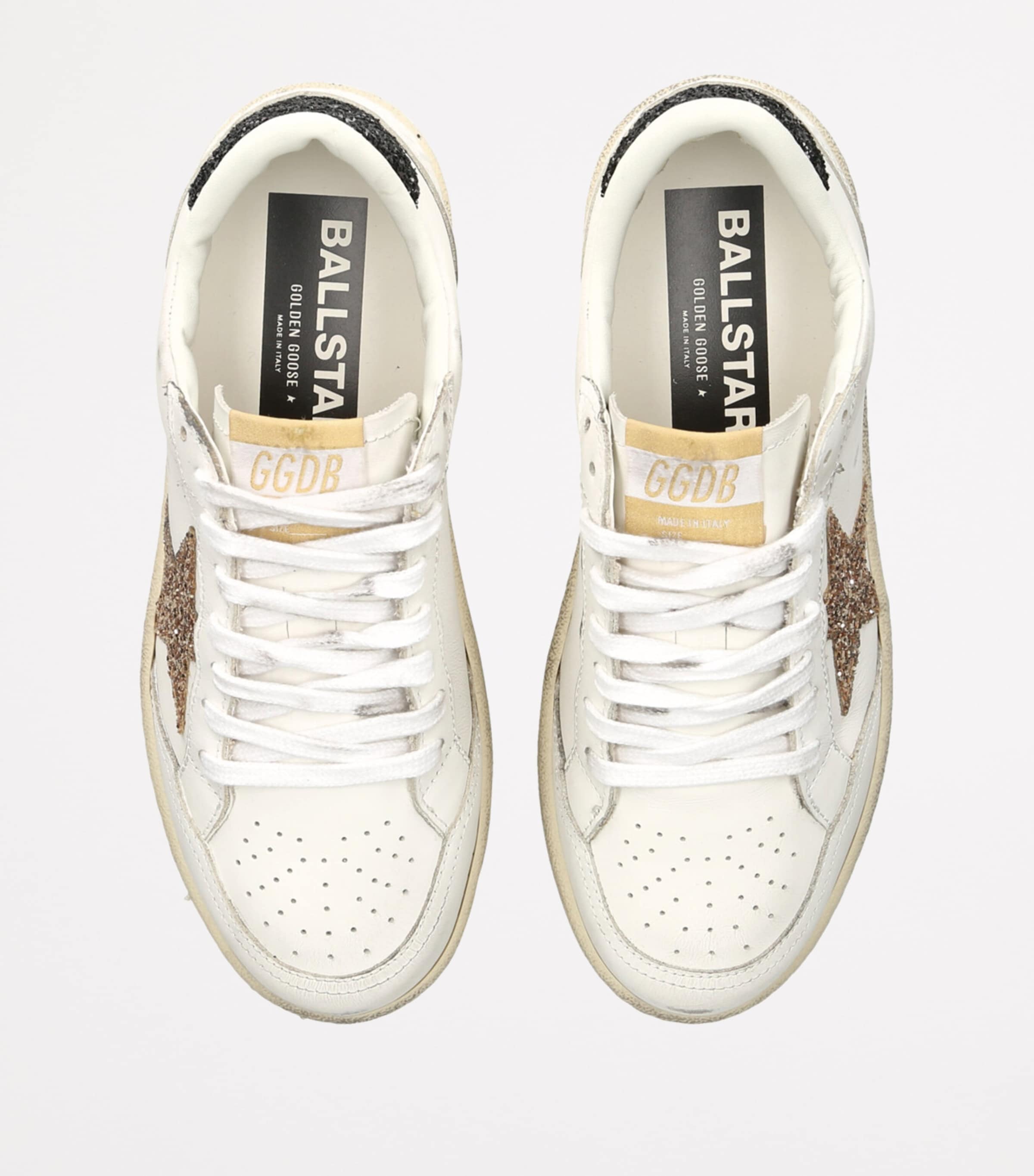 Leather Ball Star Low-Top Sneakers WHITE/COMB Image 4