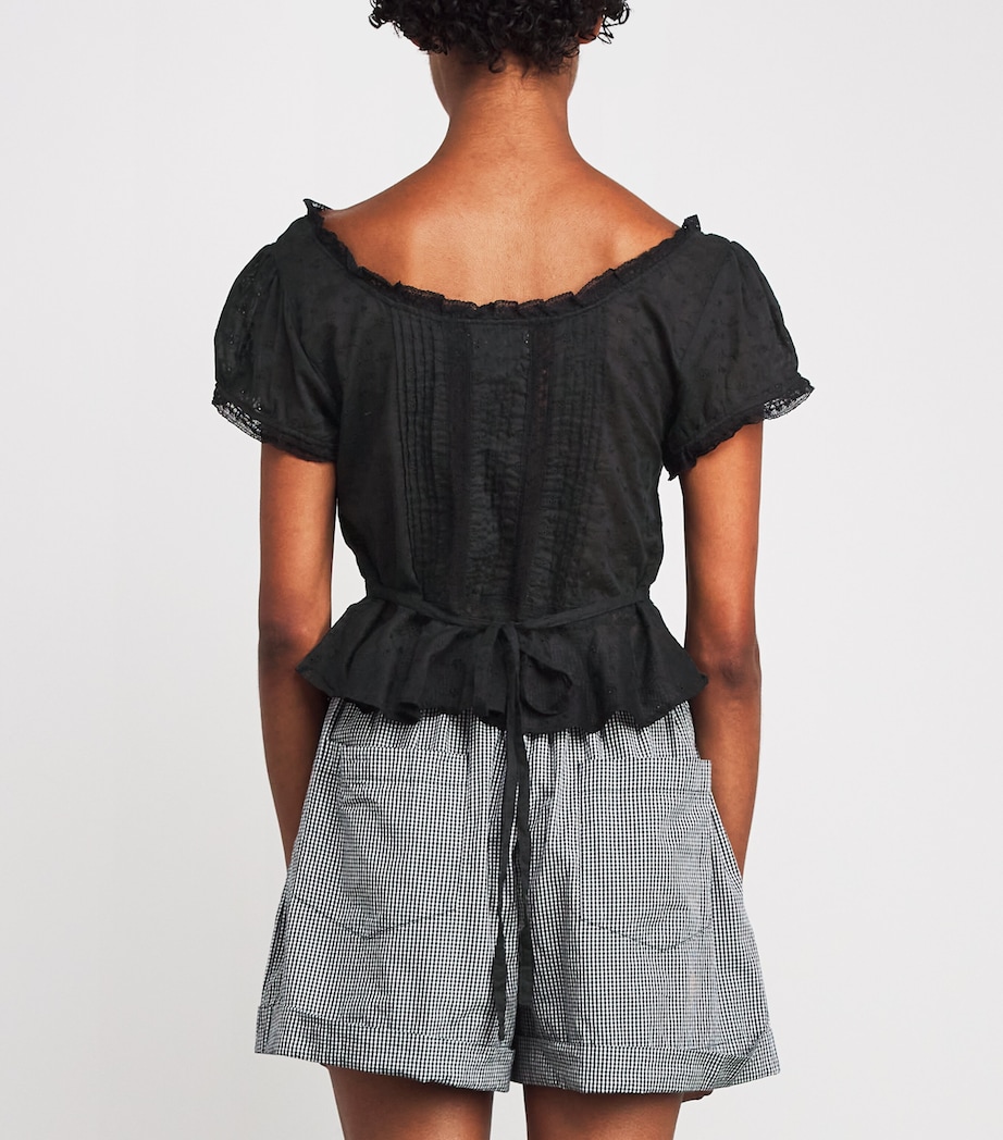 Broderie Anglaise Sandi Top BLACK Image 4