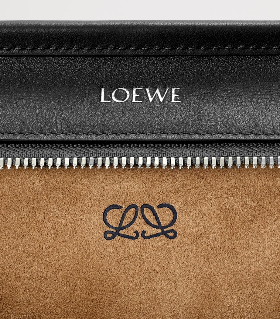 LOEWE Womens Medium Leather Amazona 180 Top-Handle Bag Black Image 12