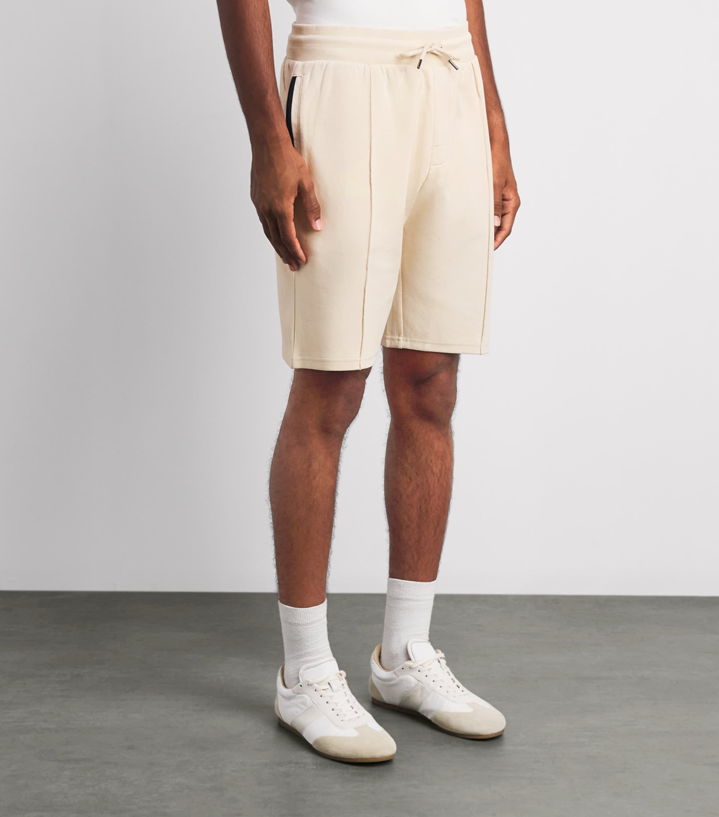 BOSS Mens Sense Sweatshorts Open White Image 4