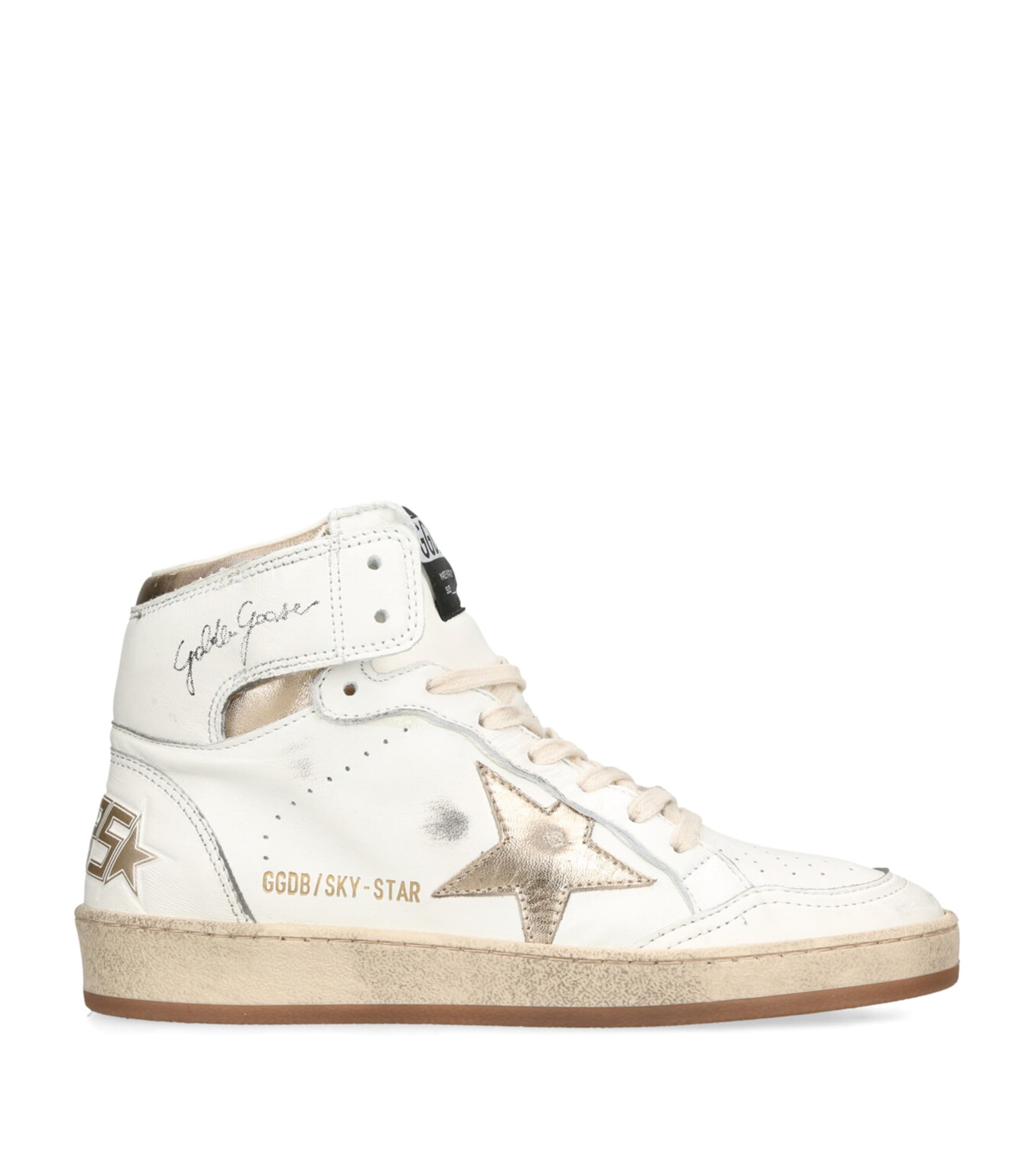 Golden Goose Sky Star High Top Sneakers In White