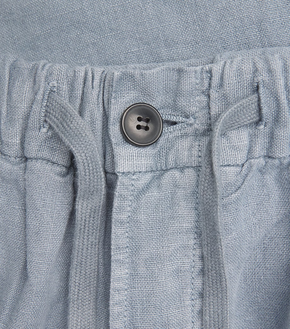 Citizens of Humanity Mens Linen Drawstring Shorts Stone Blue Image 6