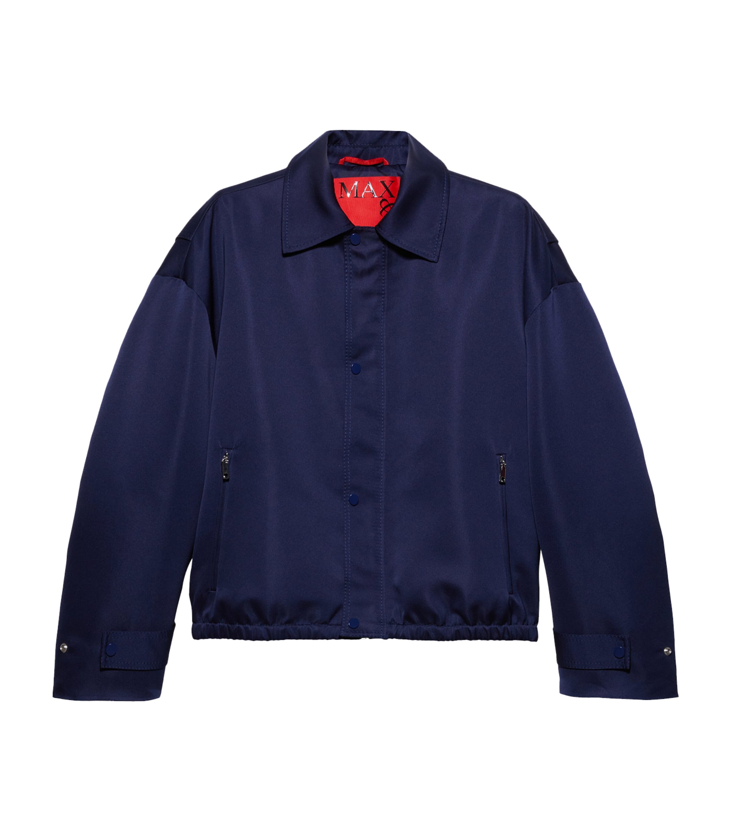 Satin Bomber Jacket NAVY Image 1