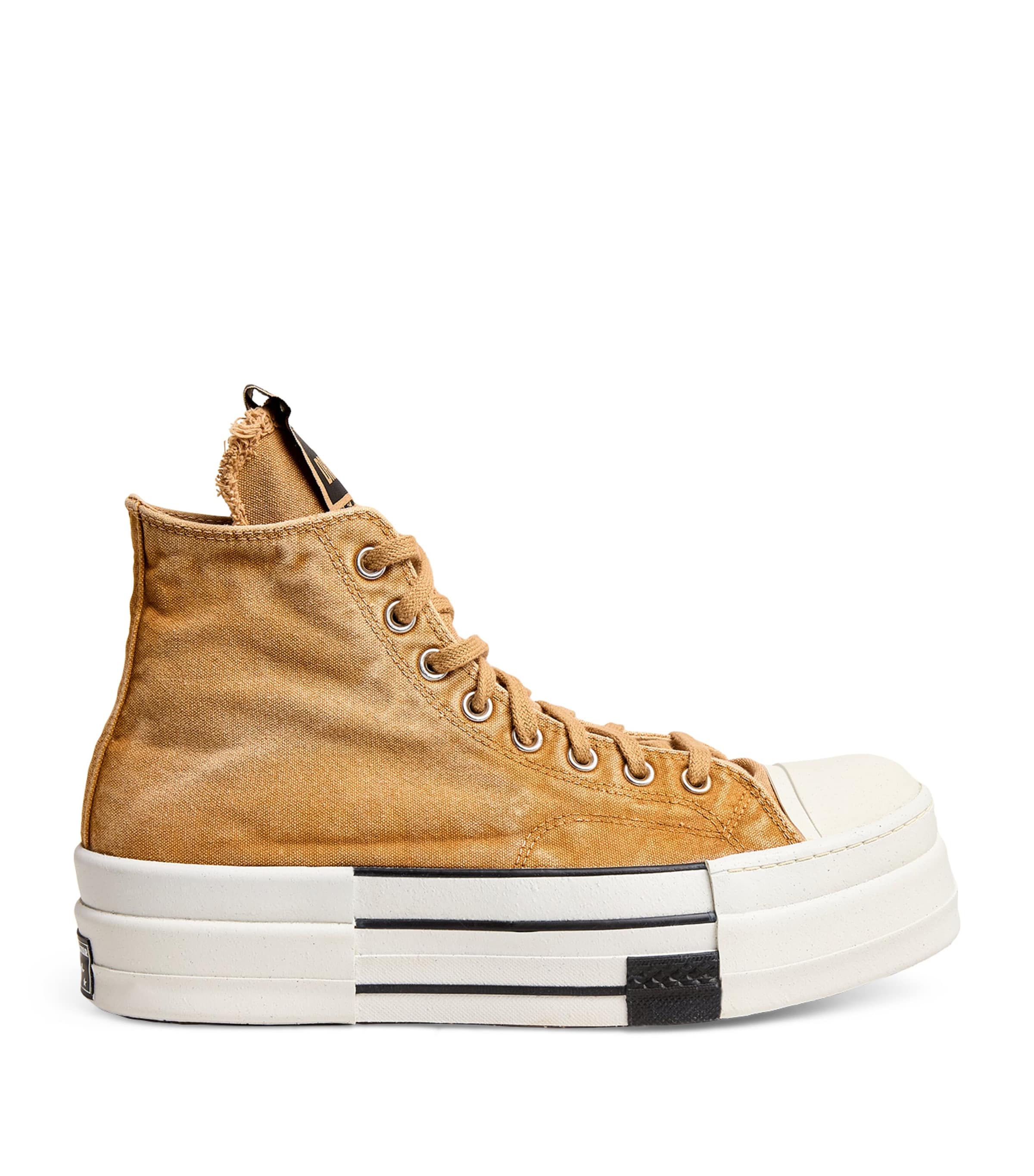 Rick Owens X  Drkshdw Dbl Drkstr High-top Sneakers In Yellow