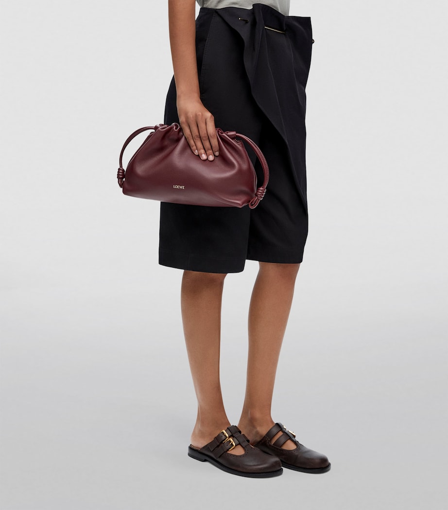 LOEWE Leather Flamenco Purse Dark Burgundy Image 10