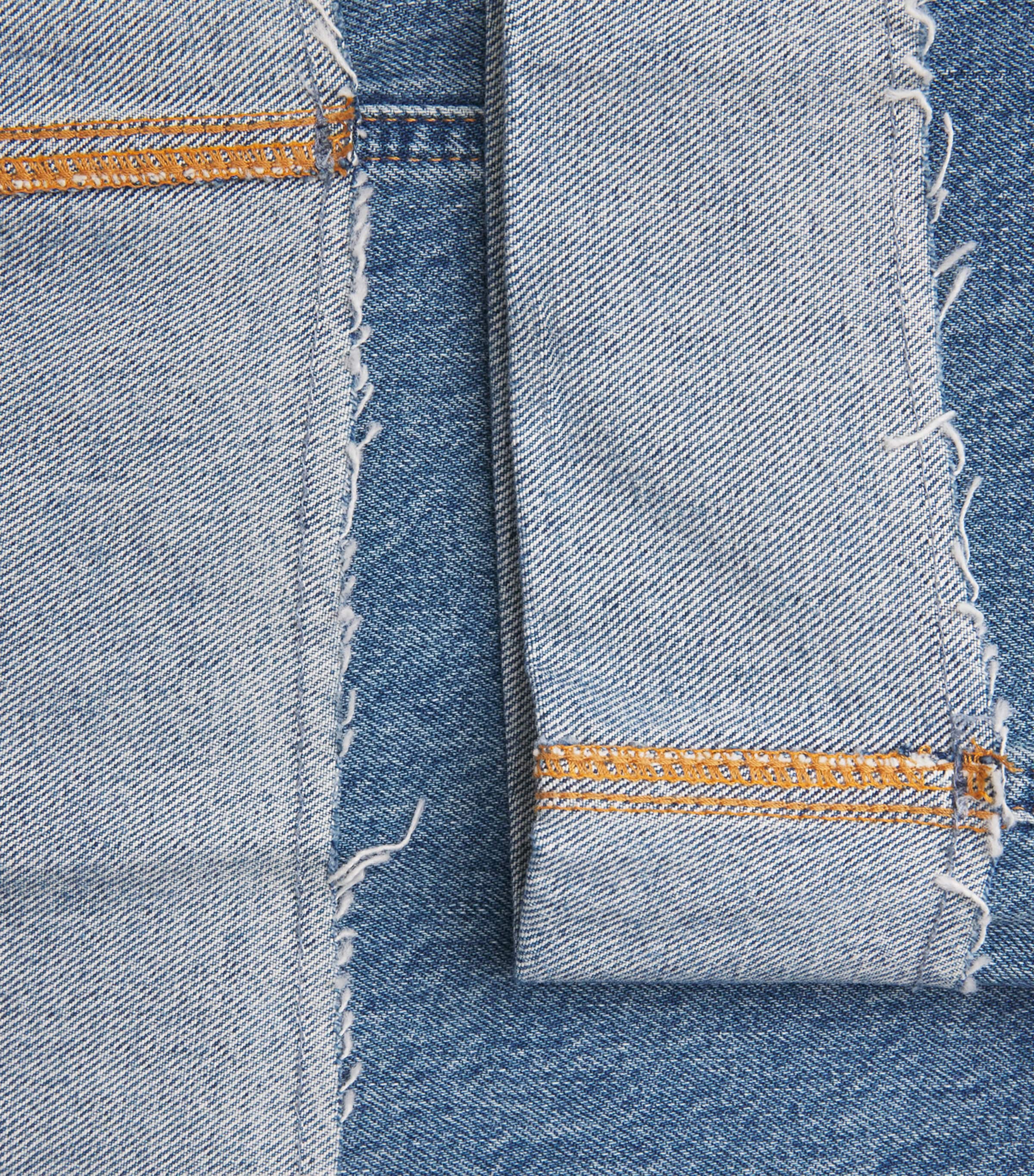 ME+EM Womens Ankle Grazer Straight Jeans Mid Blue Wash Image 6