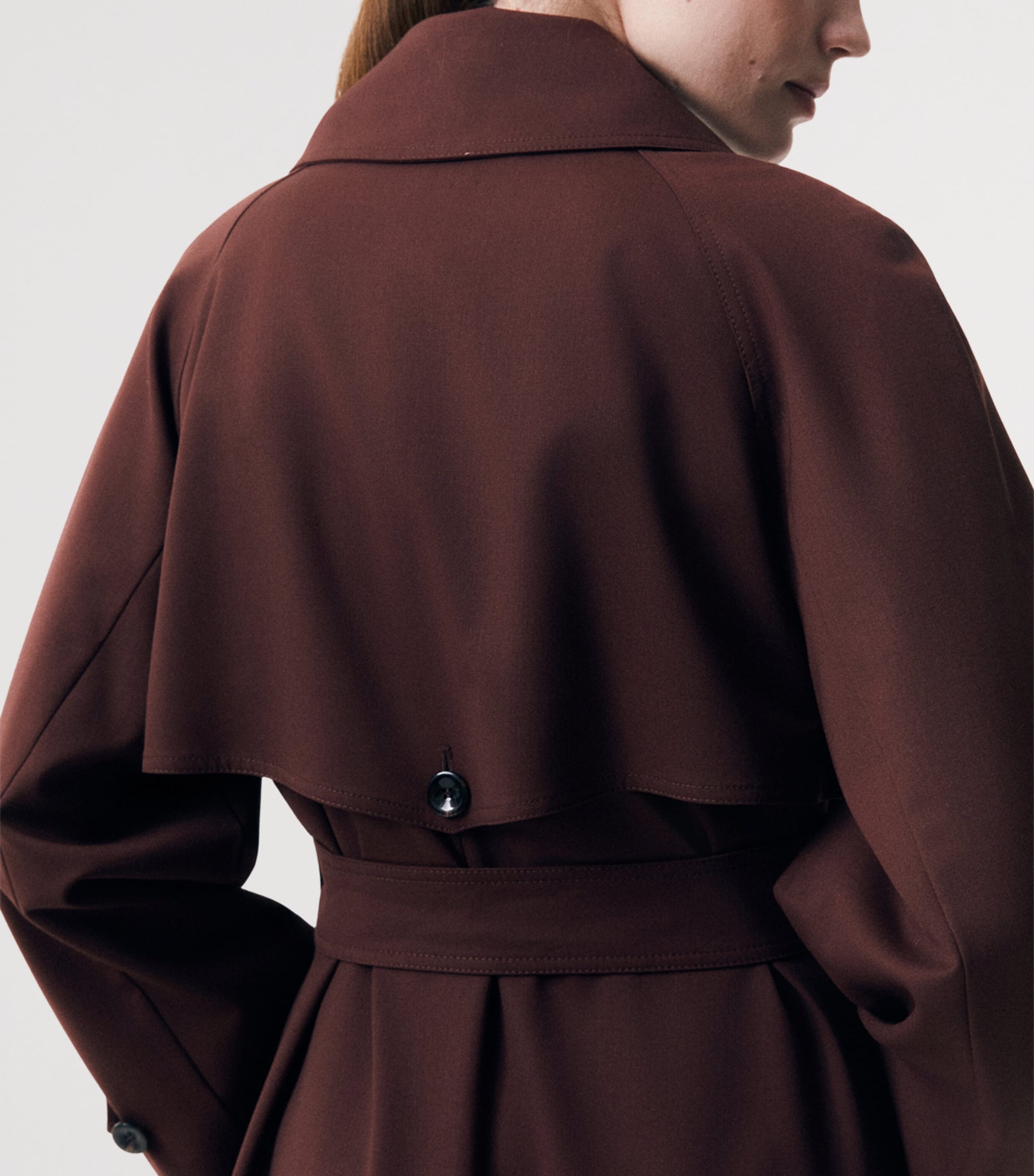 Marella Womens Trench Coat Chocolate Image 6