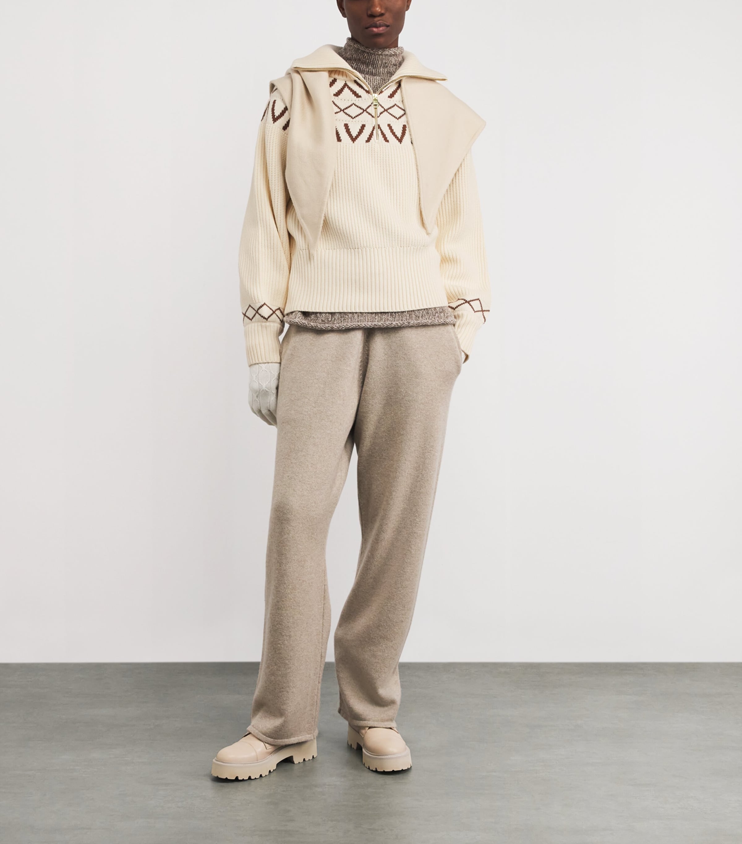 Quarter-Zip Sigrid Sweater WHITECAP GREY Image 2