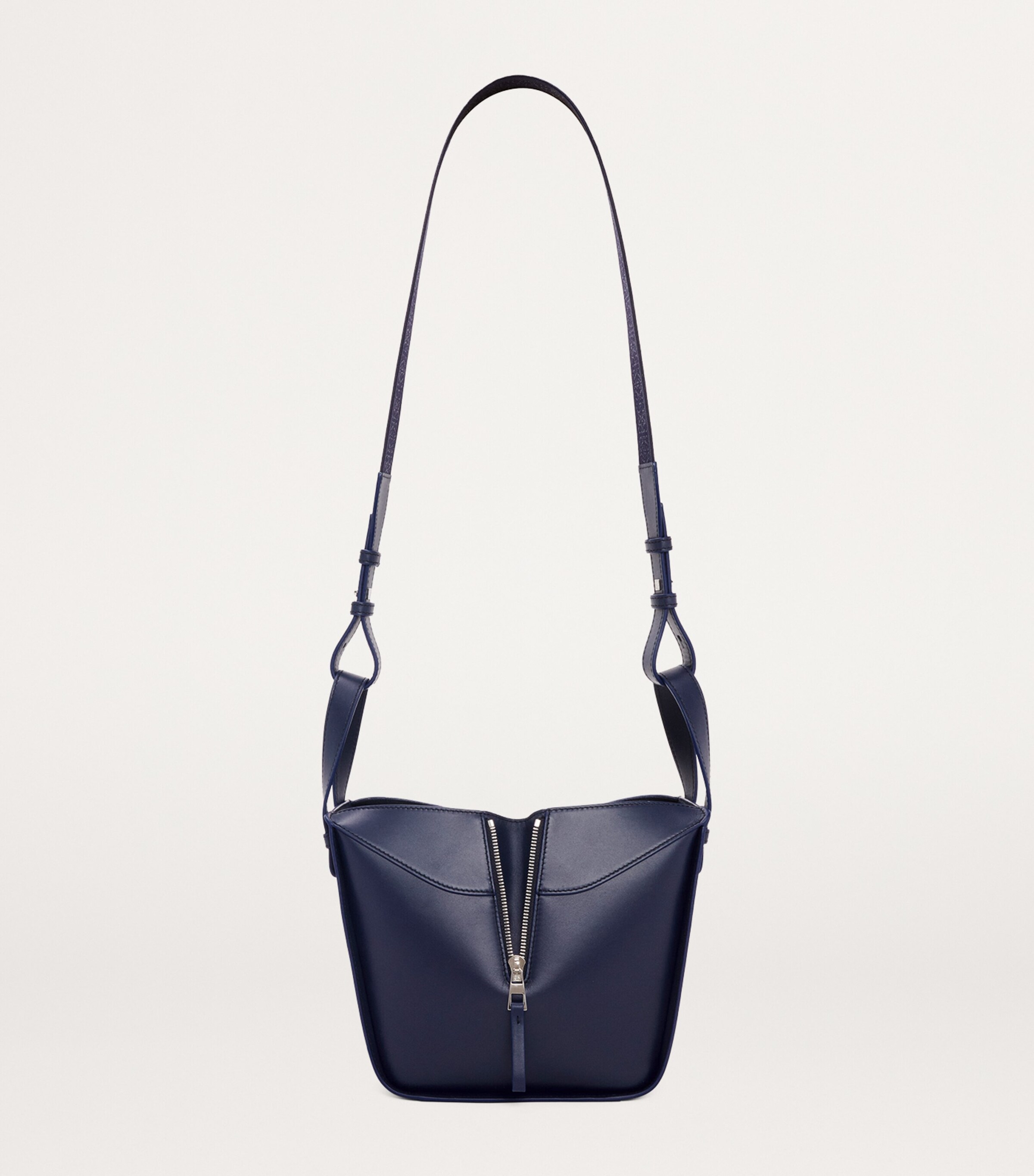 Leather Compact Hammock Top-Handle Bag ABYSS BLUE Image 5