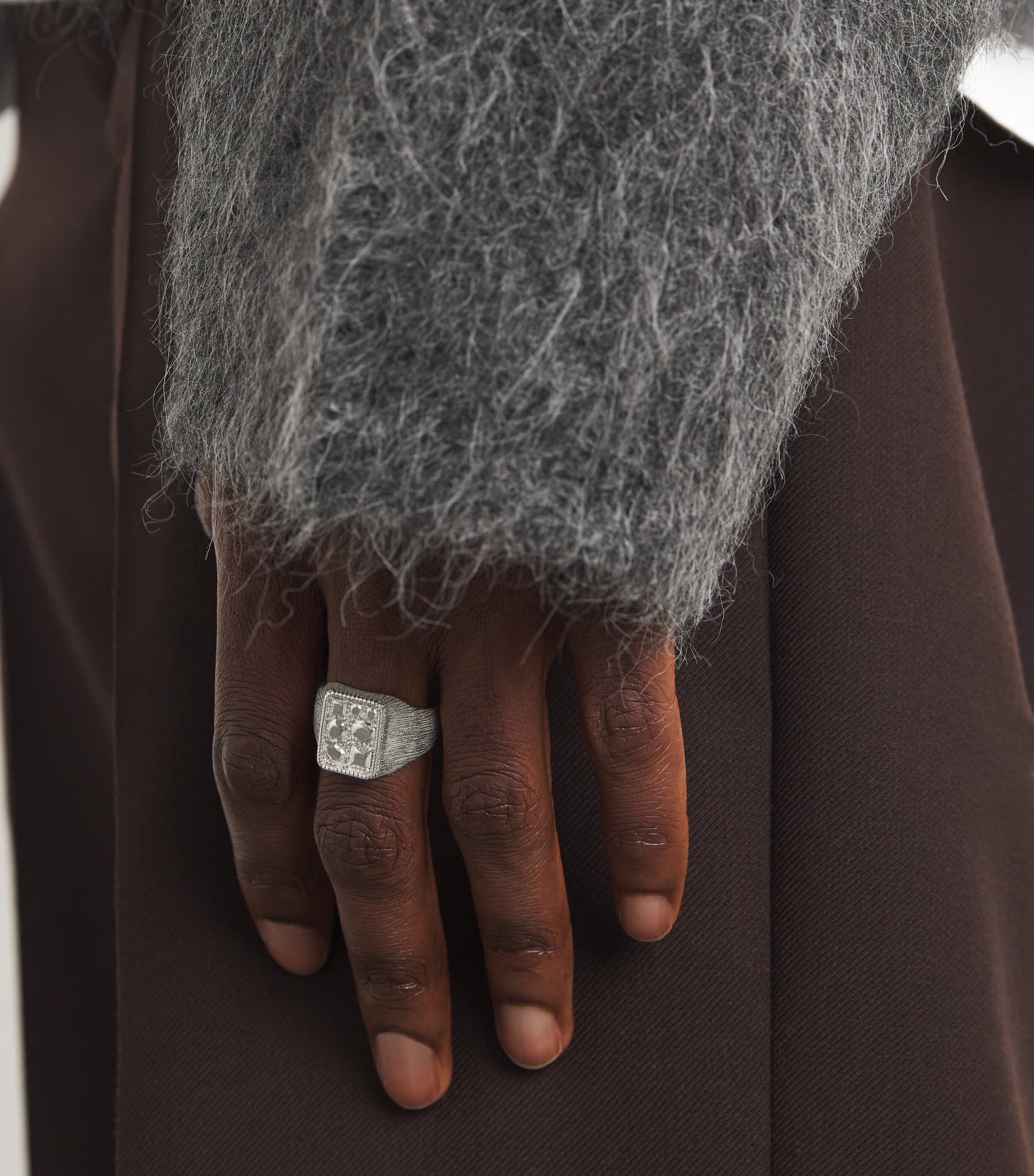 Sterling Silver Cottage Garden Signet Ring SILVER (925) Image 2