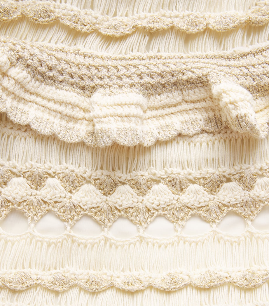 Metallic Crochet Wanderlust Midi Skirt METALLIC GLD/CRMMTGC Image 5