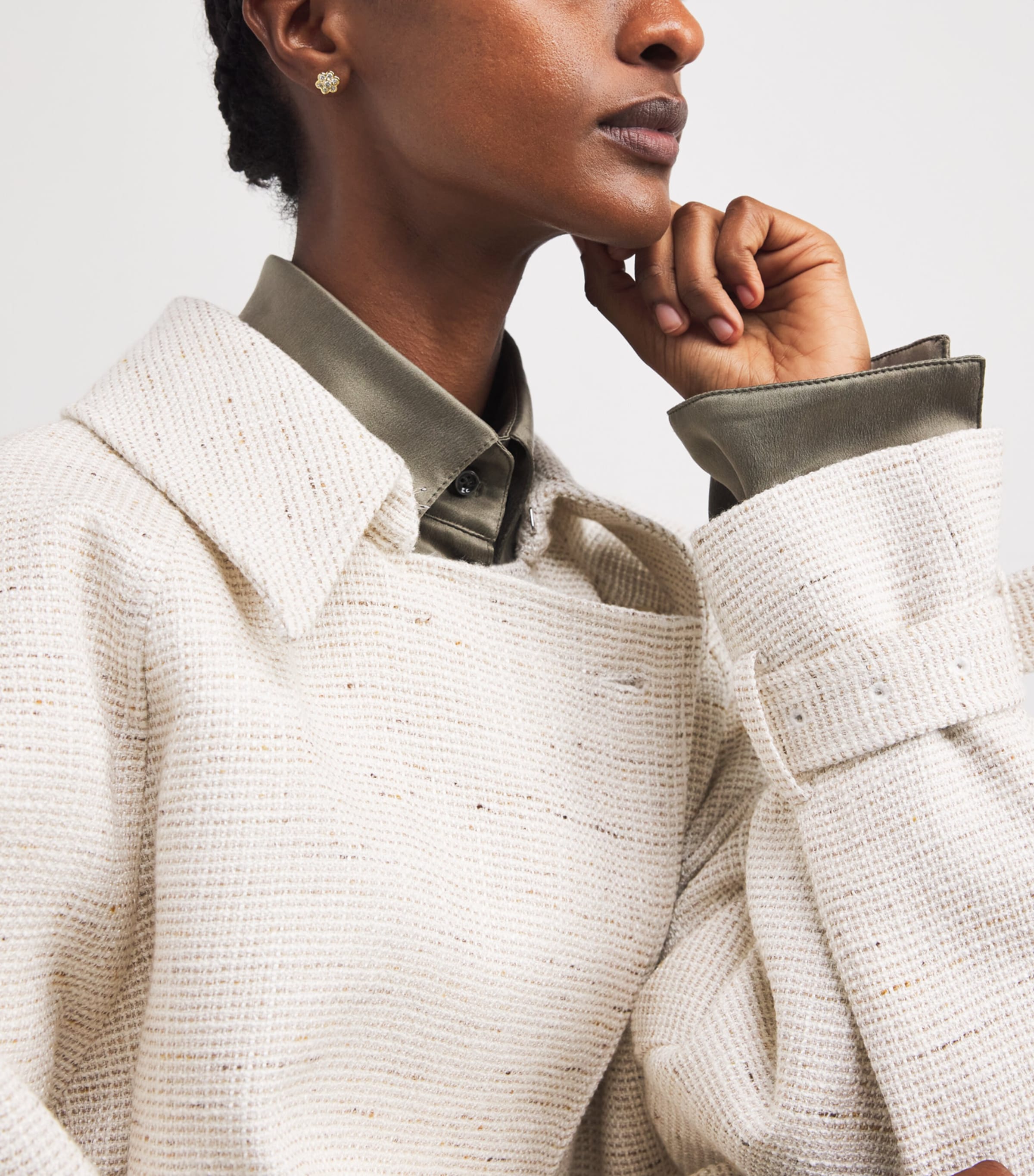 Yellow Gold and Diamond Flora Stud Earrings YELLOW GOLD Image 5