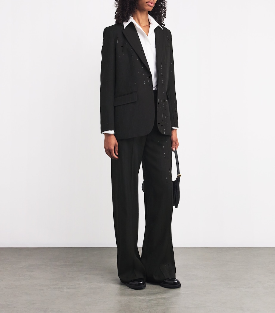 Sequin-Stripe Opera Blazer BLACK Image 2