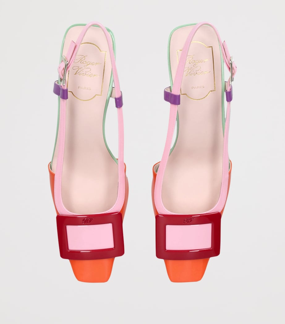 Roger Vivier Patent Leather Belle Vivier Slingback Pumps 45 Mult/other Image 4