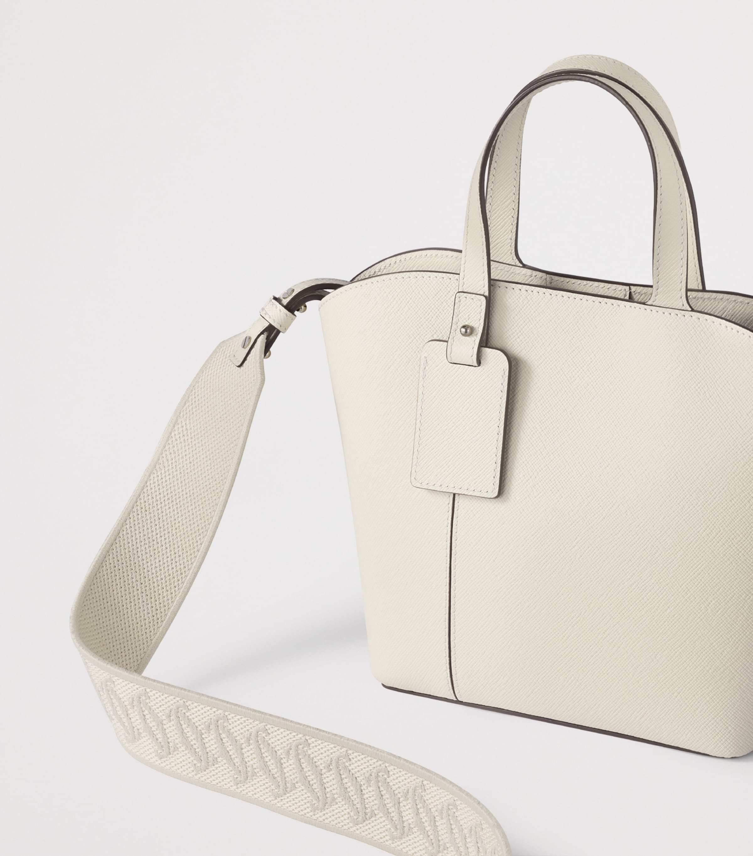 Mini Leather C de Cartier Tote Bag SALT WHITE Image 3