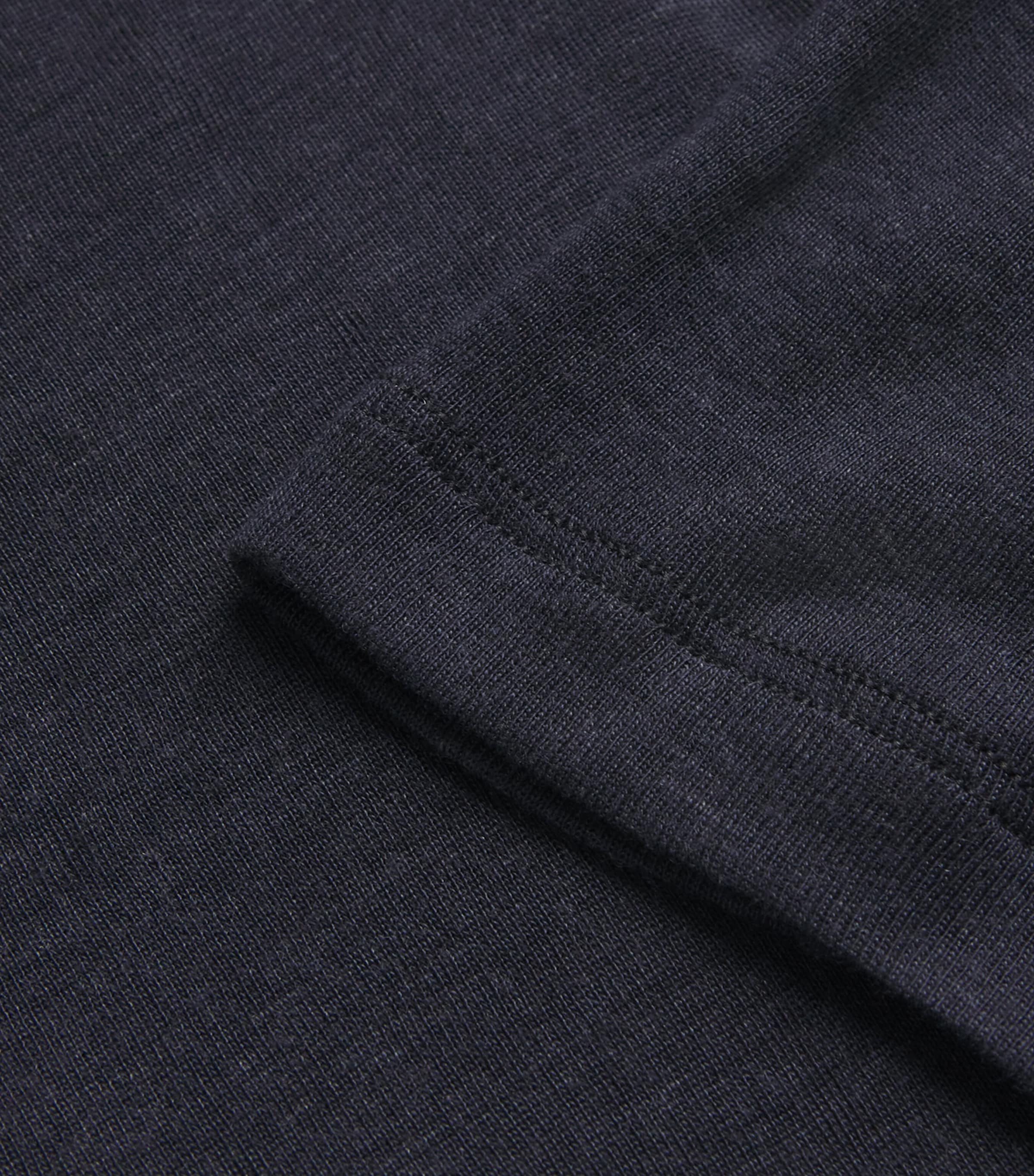 Silk-Cashmere T-Shirt 0019 BLACK Image 5