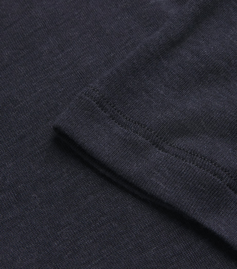 Silk-Cashmere T-Shirt 0019 BLACK Image 5