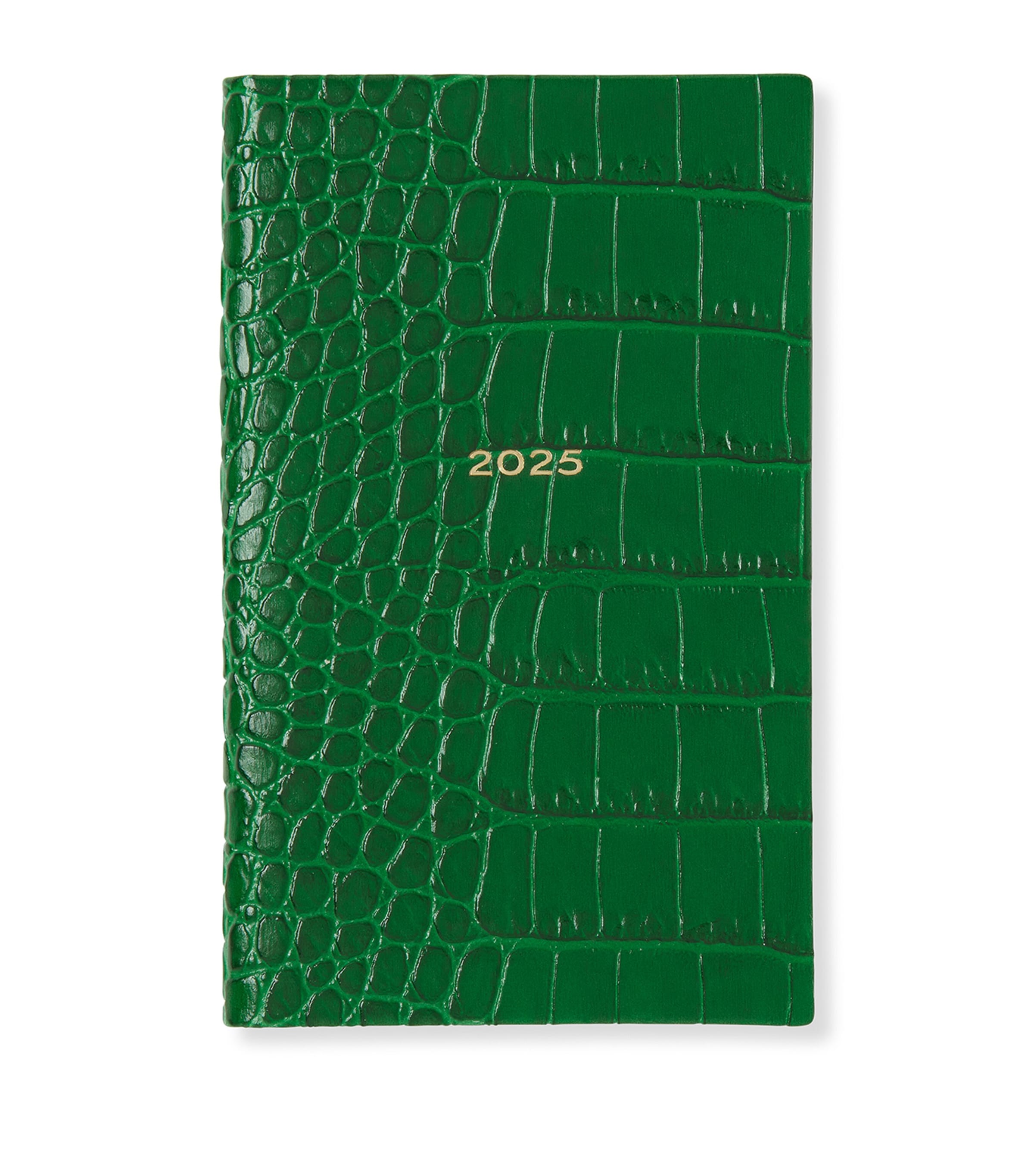 Smythson Leather Mara A6 2025 Diary In Green