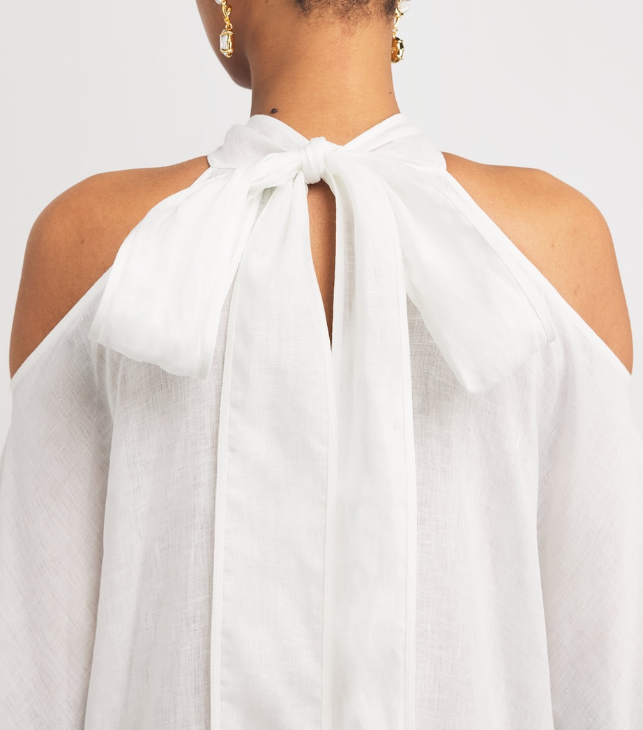 Linen Bambolino Kaftan WHITE Image 6