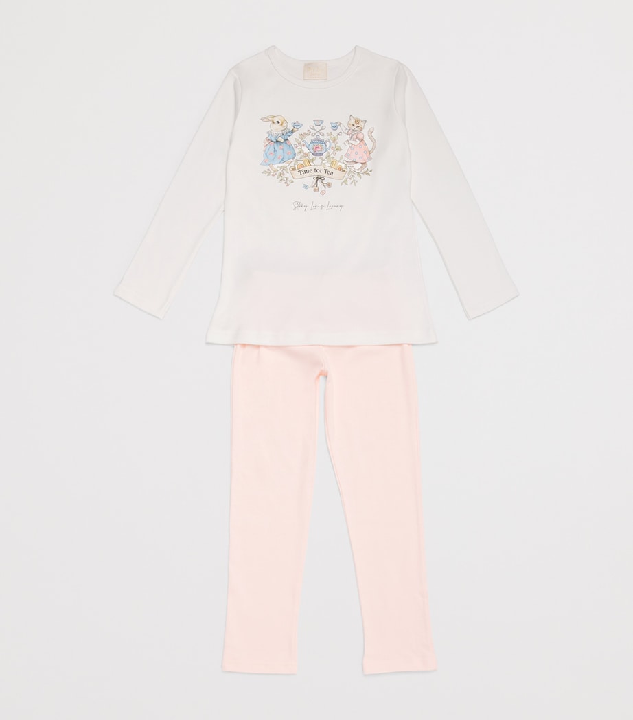 Rabbit And Cat Print Pyjamas (3-12 Years) K0 V.UNICA Image 3