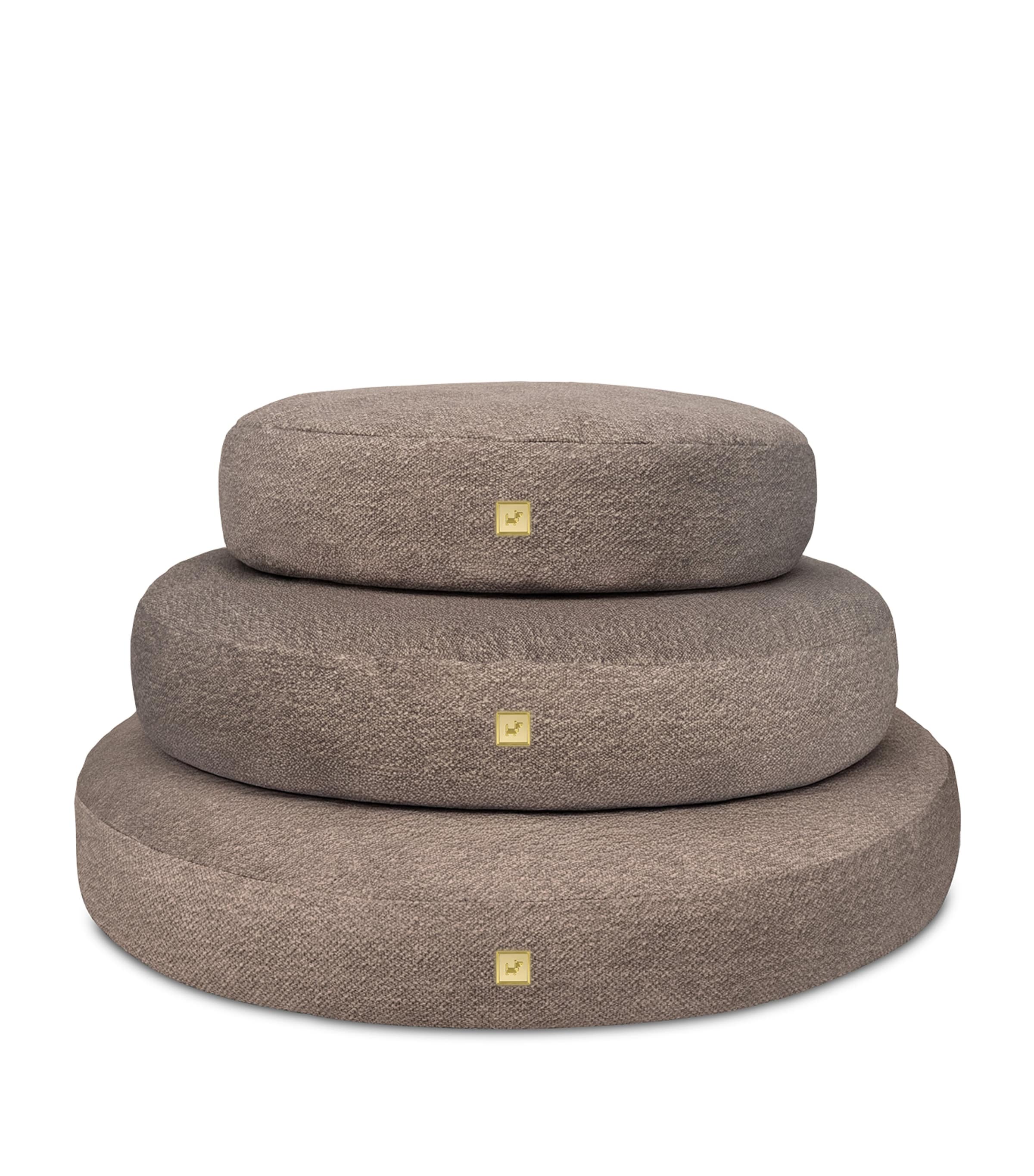 Small Organic Pet Pouf TAUPE Image 4