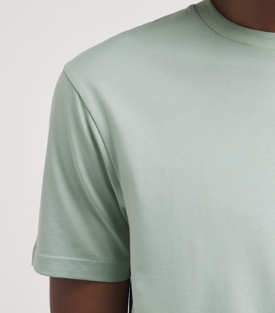 Sunspel Mens Supima Cotton Riviera T-Shirt Gnjb Laurel Image 3