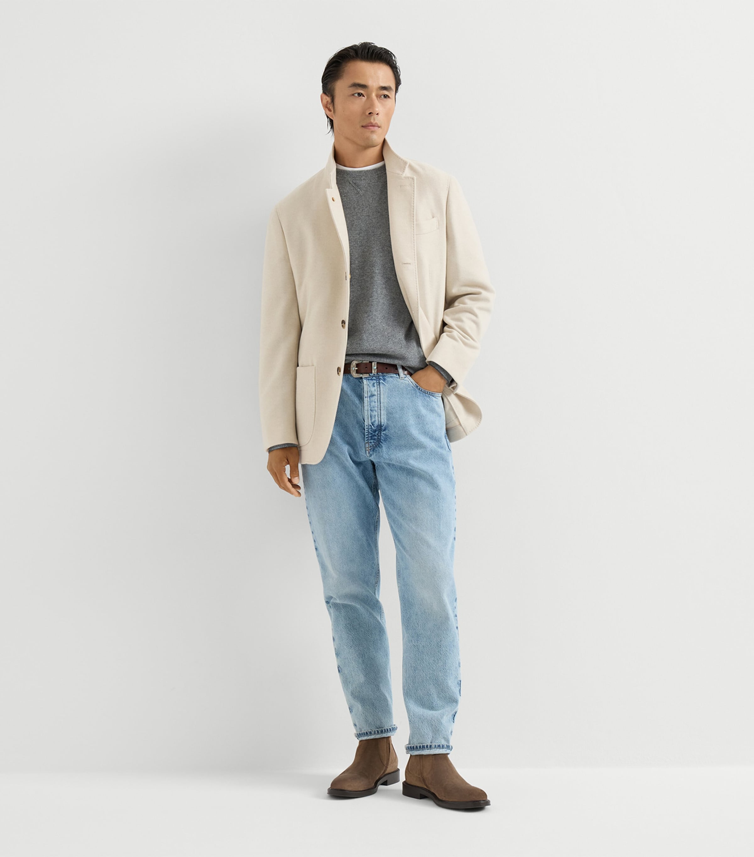 Brunello Cucinelli Mens Cashmere Water-Resistant Coat Image 5